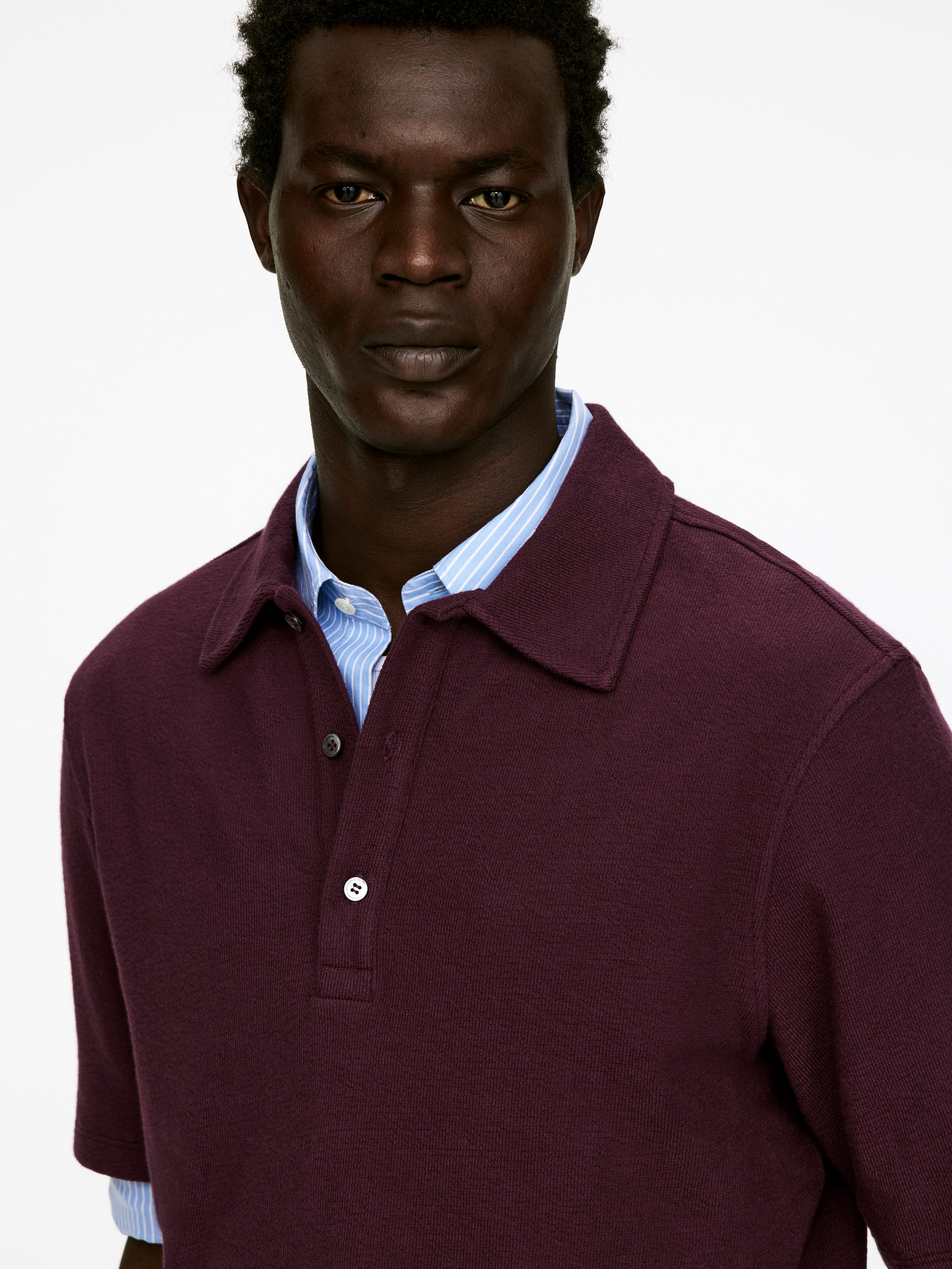 Short-Sleeve Polo Shirt - Burgundy - Regular fit - Men - StillMedia/Lookbook - 5