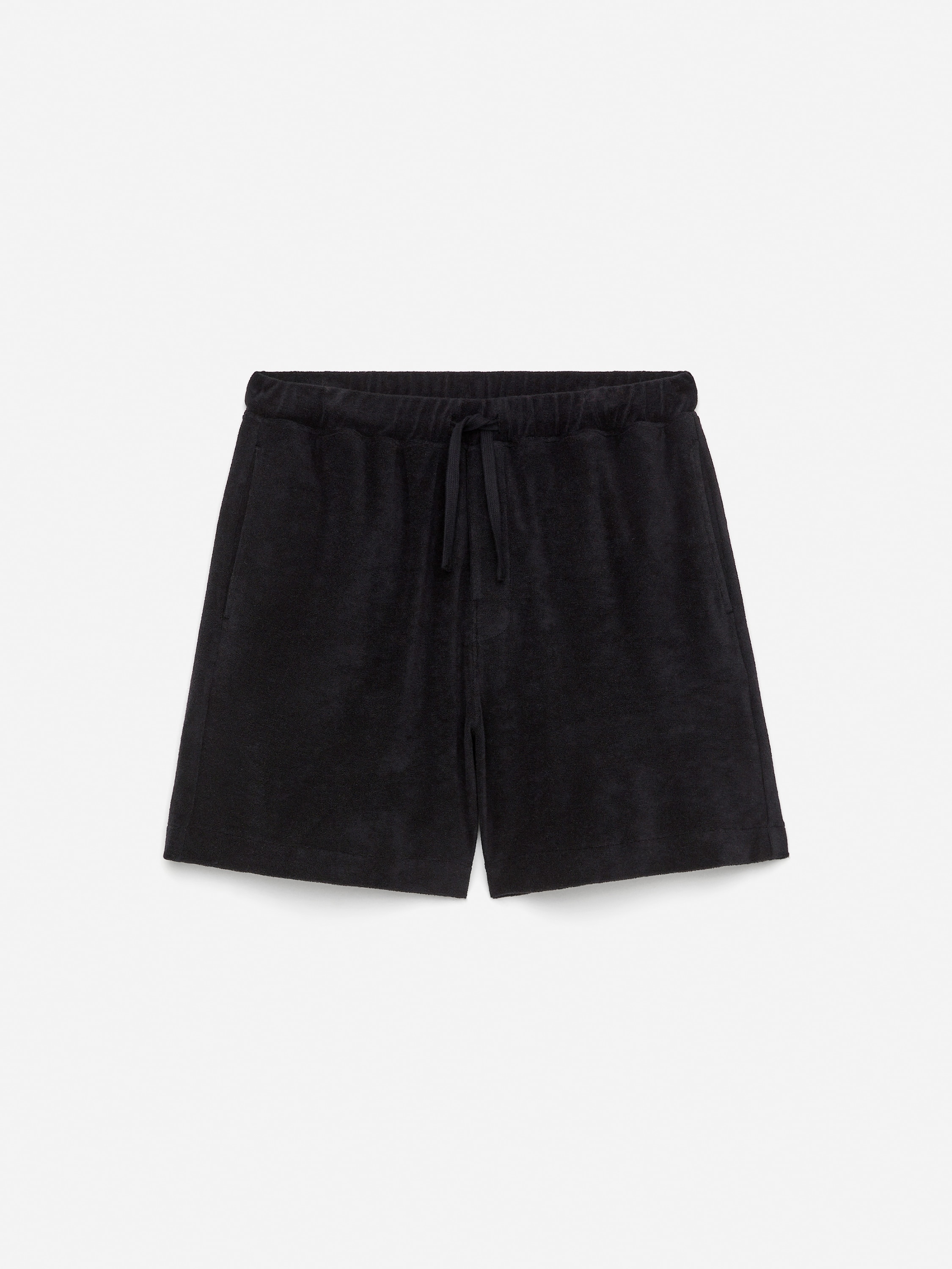 Shorts aus Baumwollfrottee - Schwarz