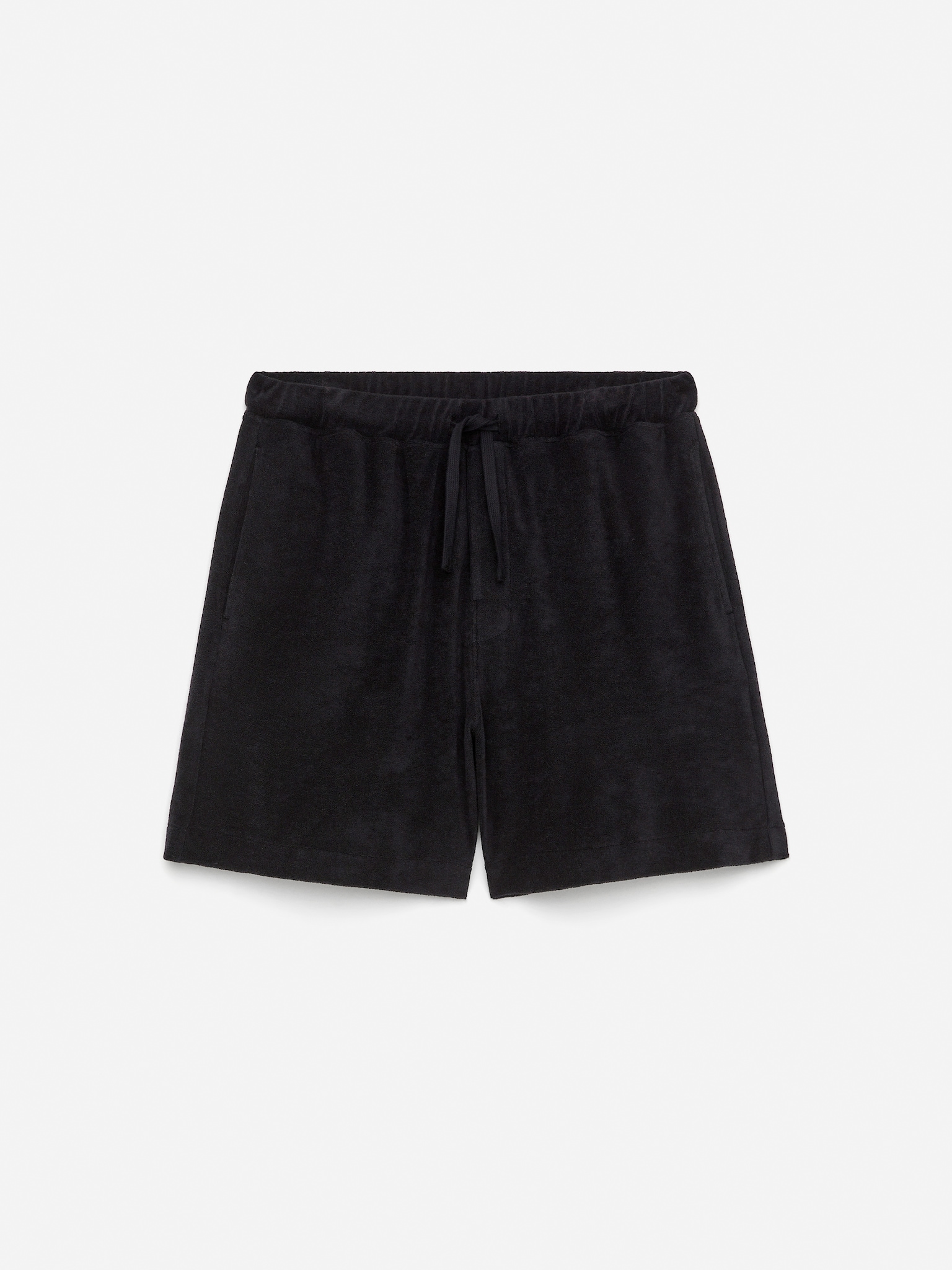 Shorts aus Baumwollfrottee - Schwarz