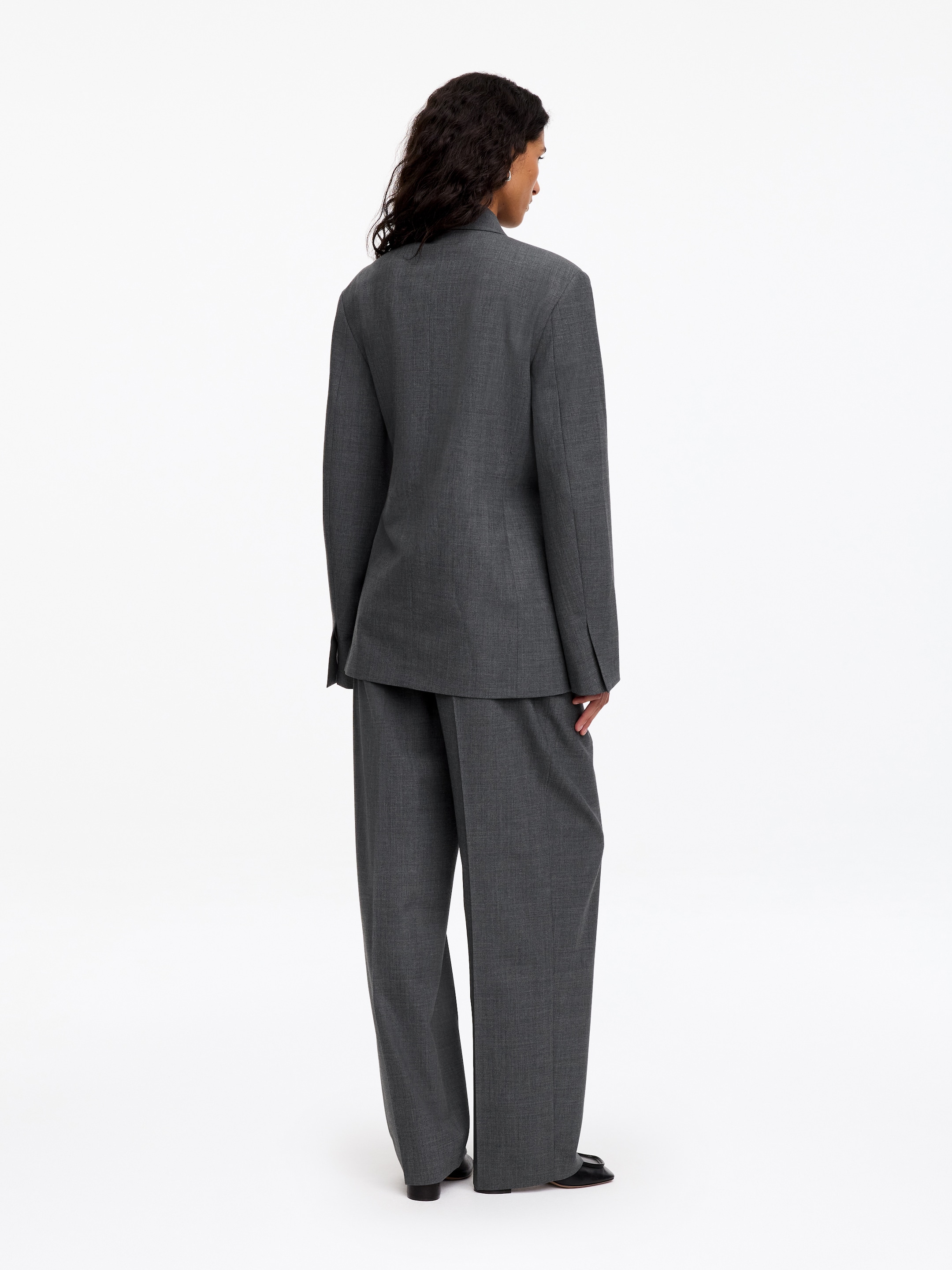 Wool-Blend Blazer - Dark grey - Regular fit - Women - StillMedia/Lookbook - 4