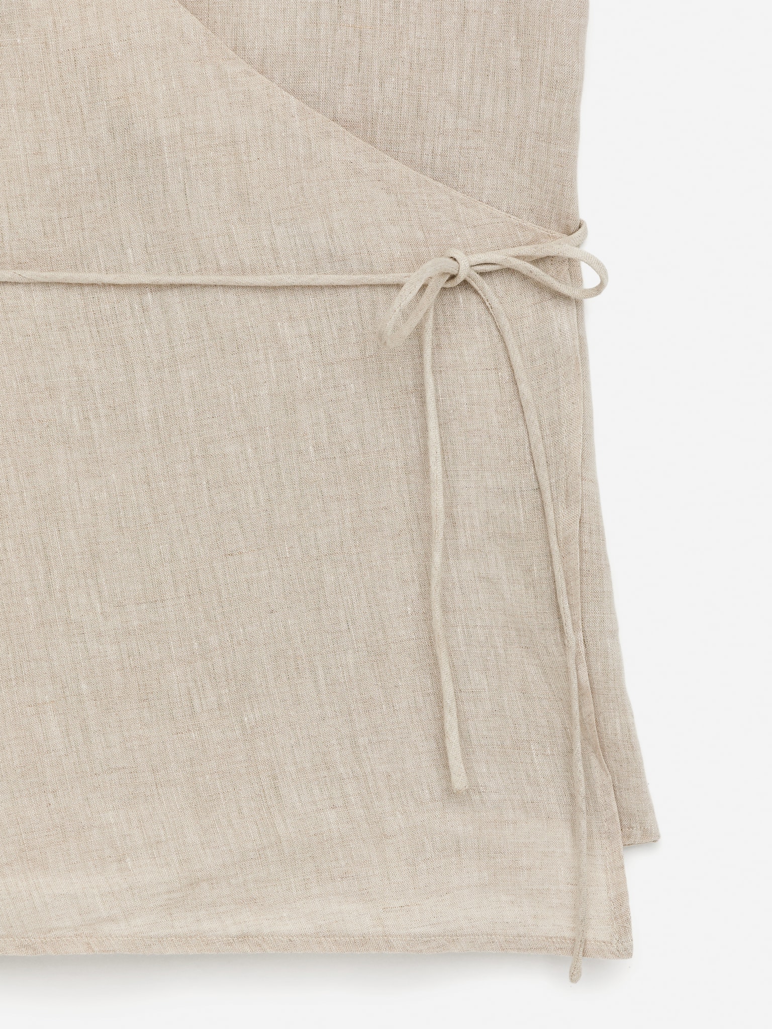 Top cruzado de lino - Beige/sin teñir/Negro - 6