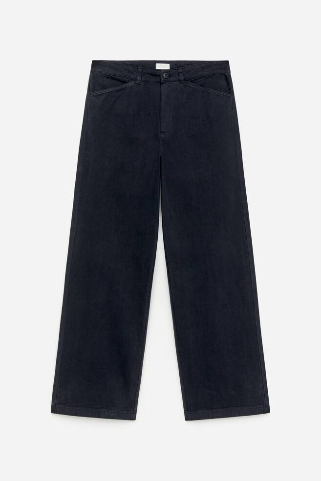 Relaxed Canvas Trousers - Dark Blue/Mole/Black - 1