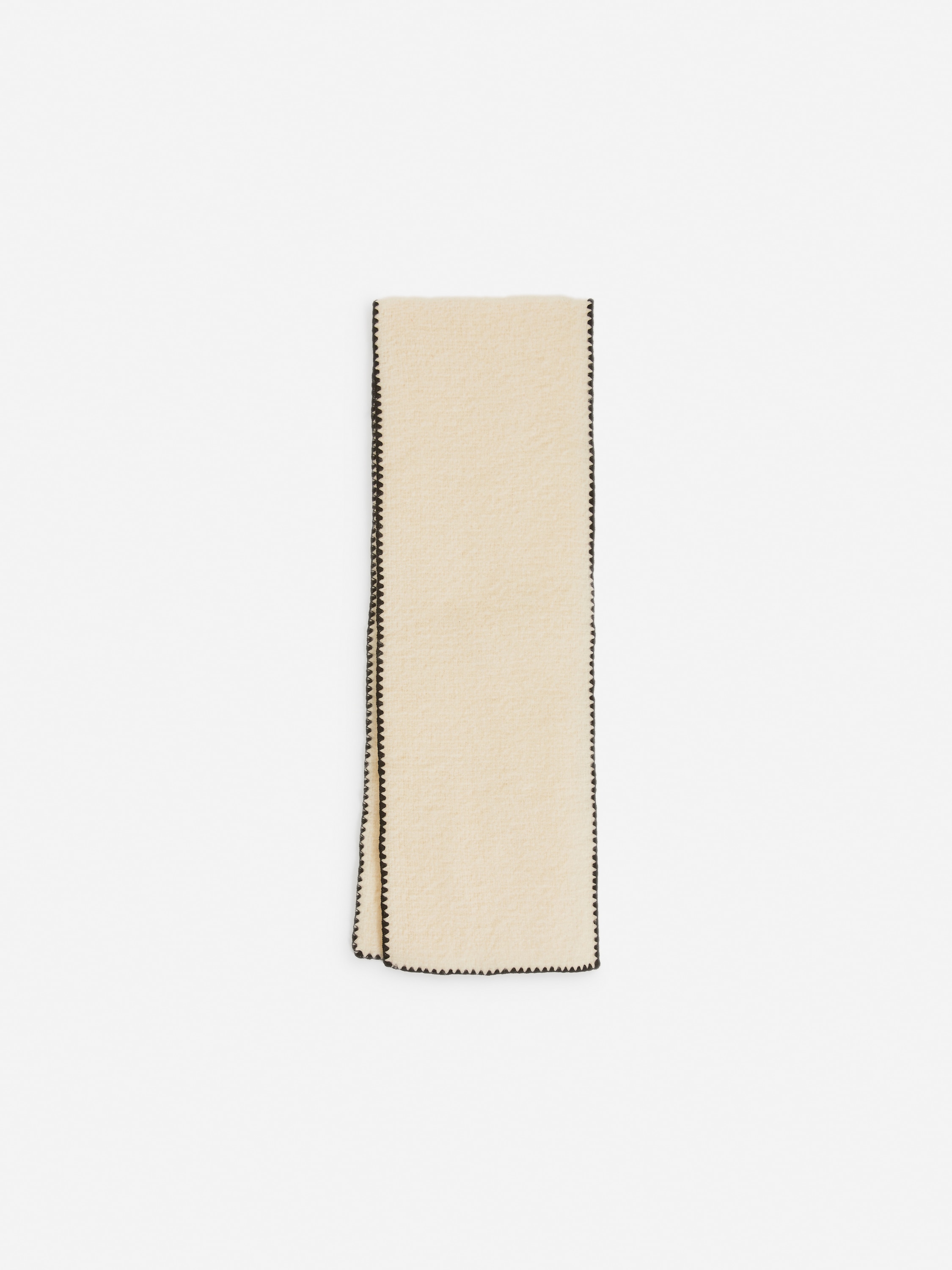 Blanket-Stitch Scarf - Beige
