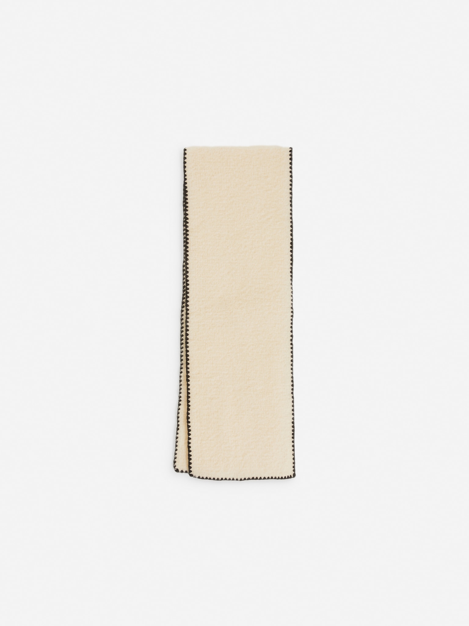 Blanket-Stitch Scarf - Beige