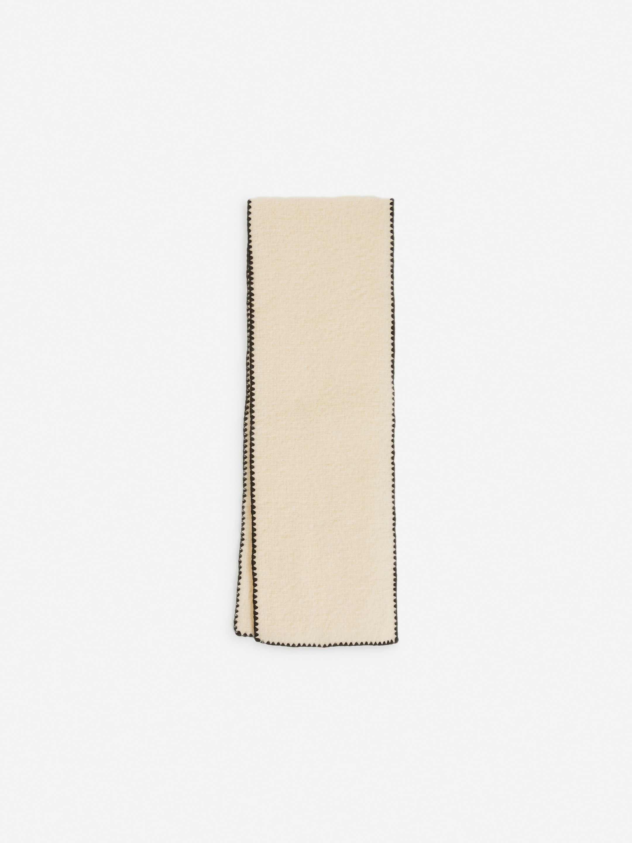 Blanket-Stitch Scarf-#E0D9C8-12906