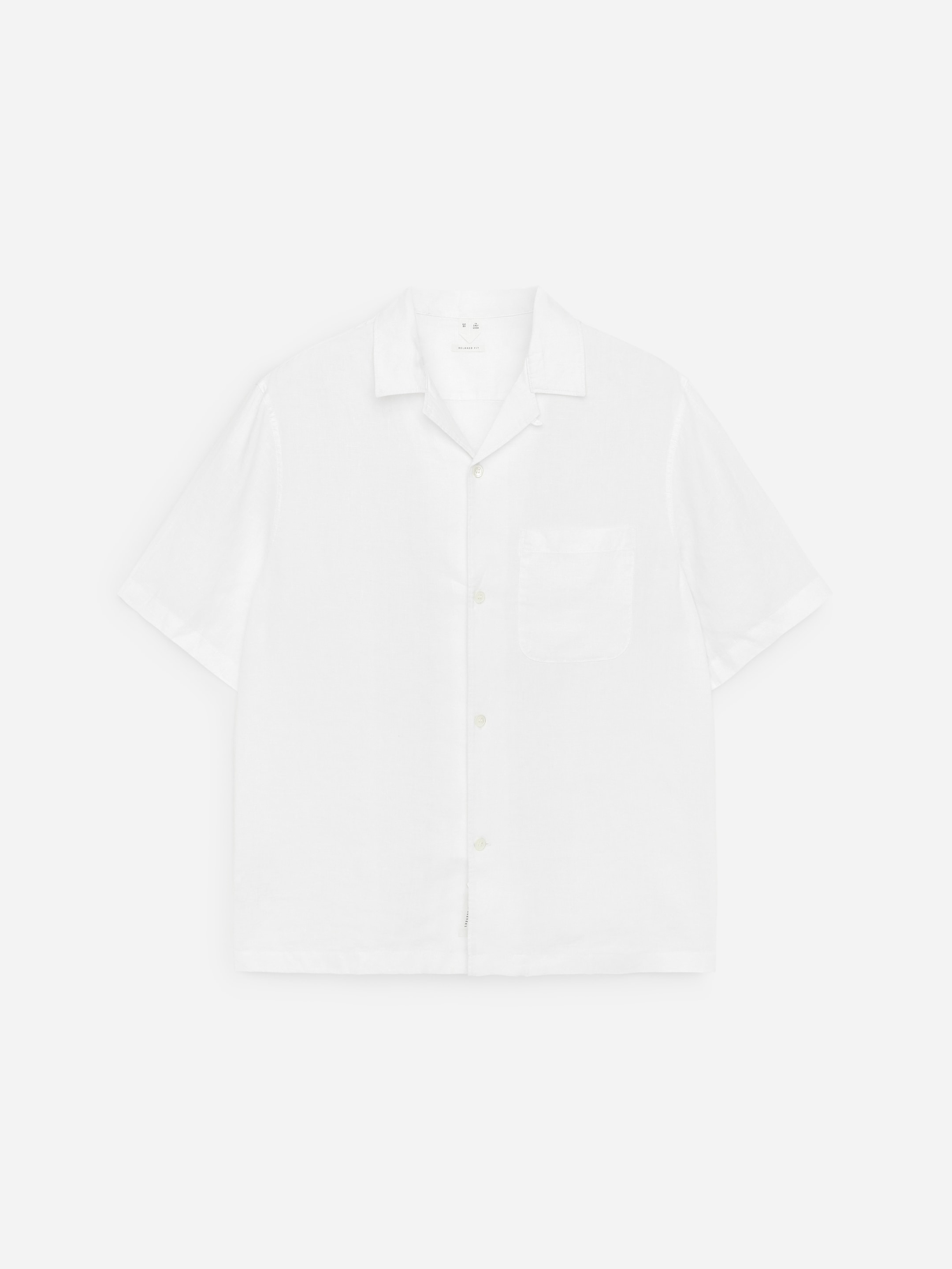 Relaxed Linen Resort Shirt-#FFFFFF-18903
