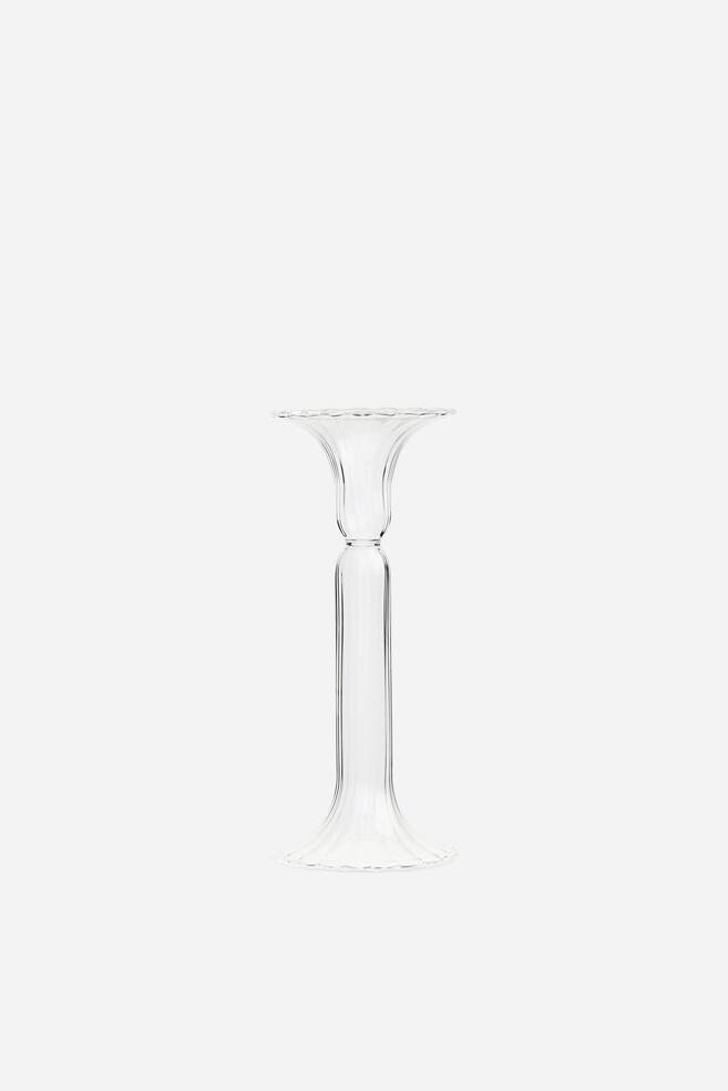 Glazen kandelaar, 20 cm - Helder glas - 1