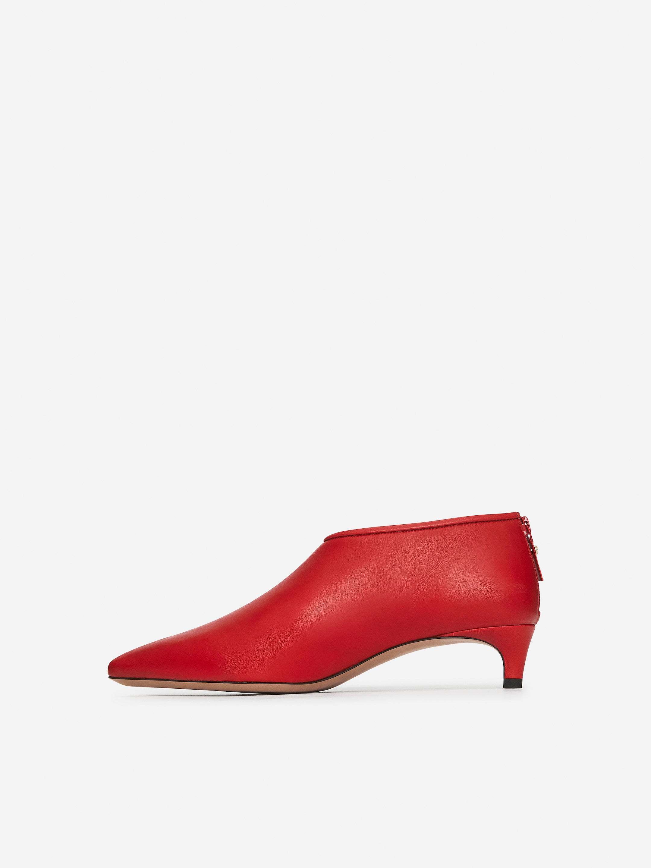 Zobacz większy obraz: Skórzane buty do kostki - Czerwony - ONA | H&M PL 3