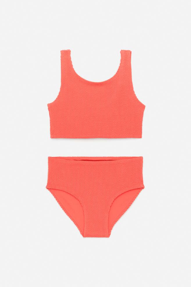 Seersucker Bikini Set - Orange - 1
