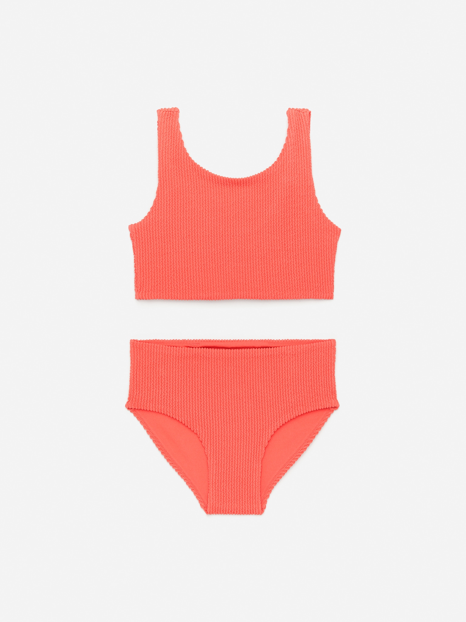Bikini aus Seersucker - Orange