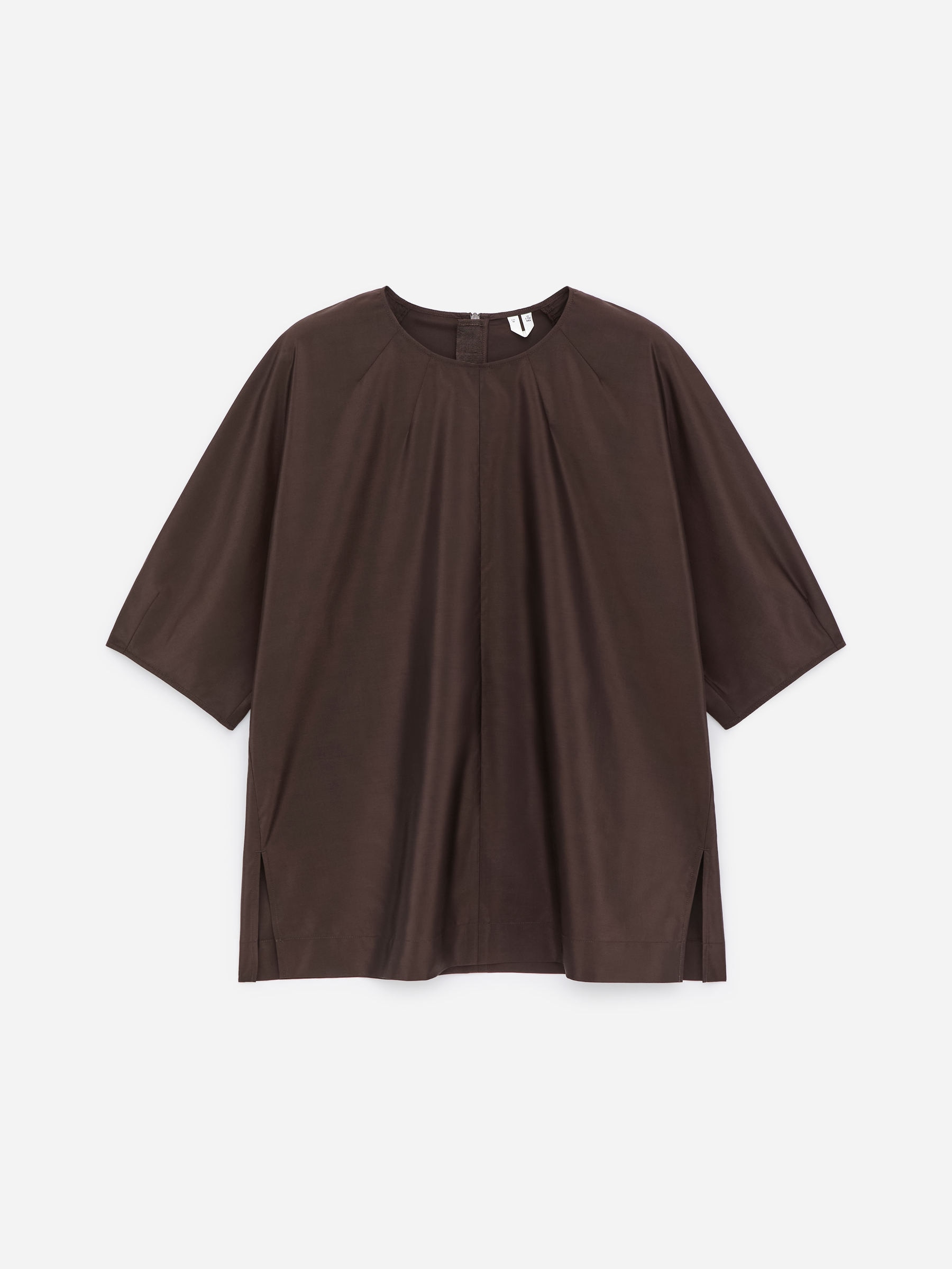 Silk-Blend Blouse - Dark Brown - Regular fit - Women - StillMedia/DescriptiveStillLife - 1