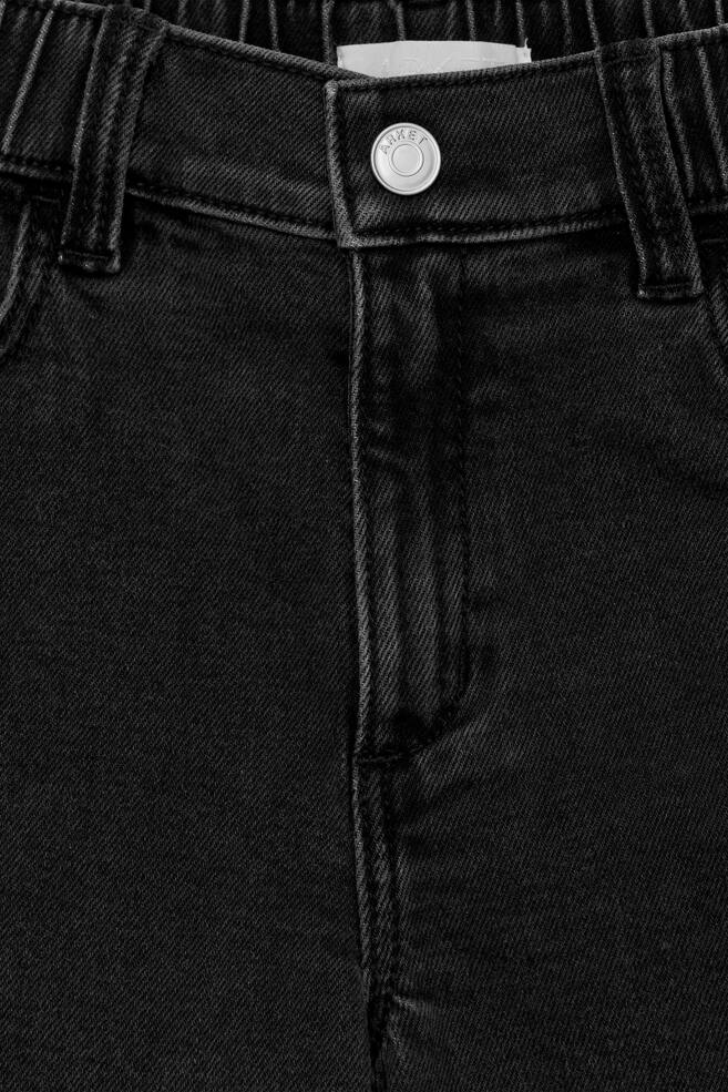 Wide Denim Trousers-Black - 3