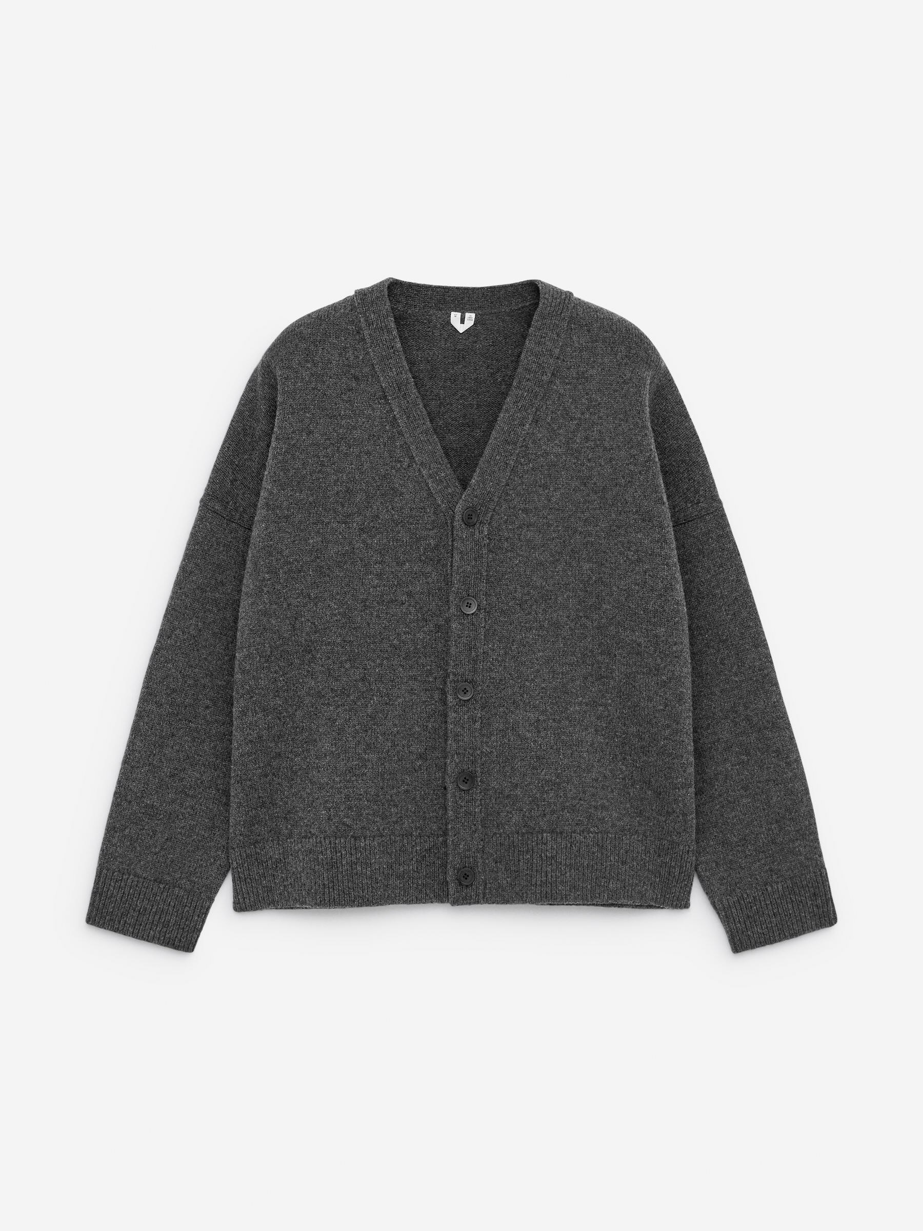 Wollstrickjacke mit V-Ausschnitt - Dunkelgrau - Loose Fit - Herren - StillMedia/DescriptiveStillLife - 2