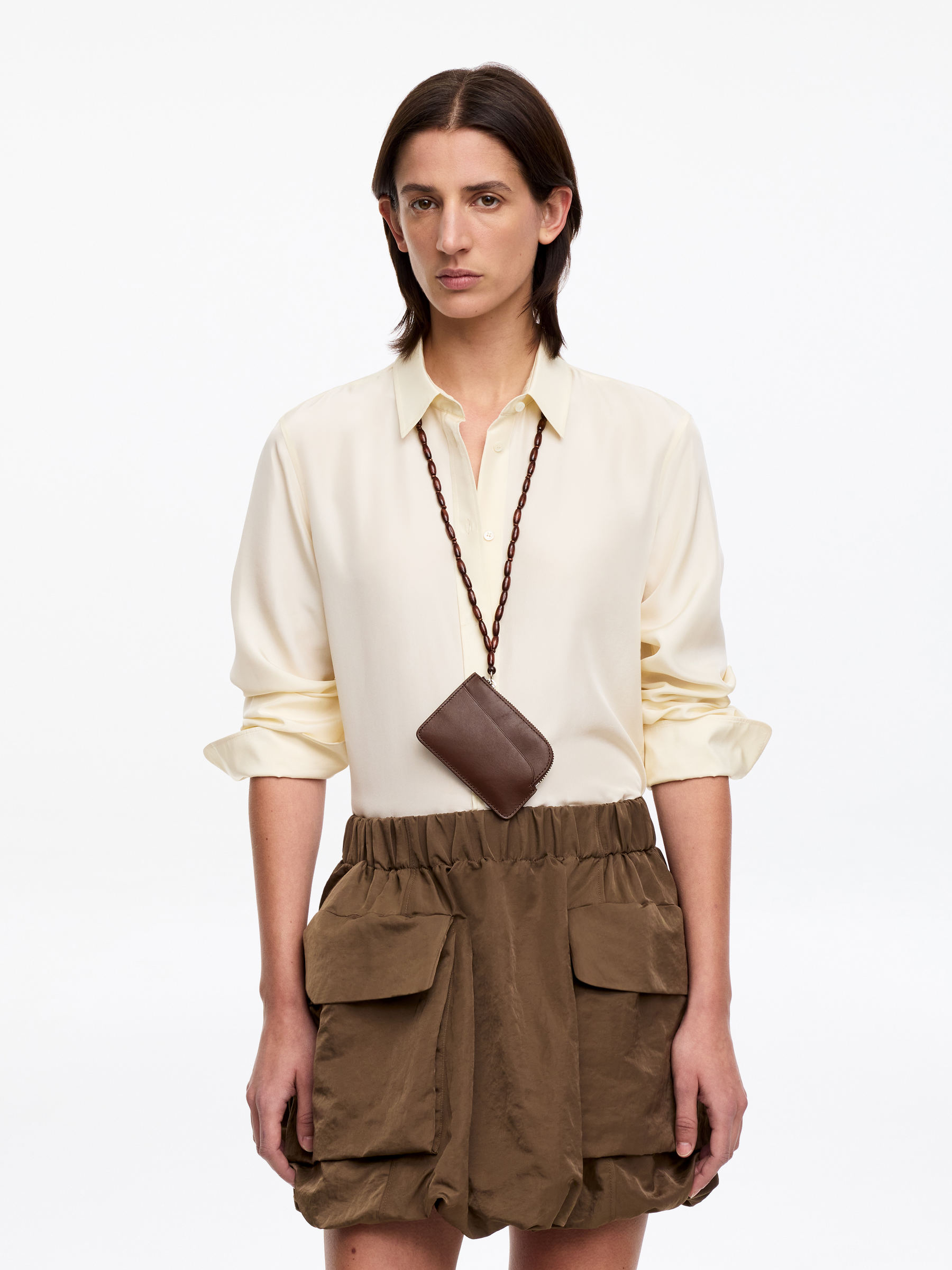 Beaded Necklace Cardholder - Brown - Women - StillMedia/Lookbook - 4