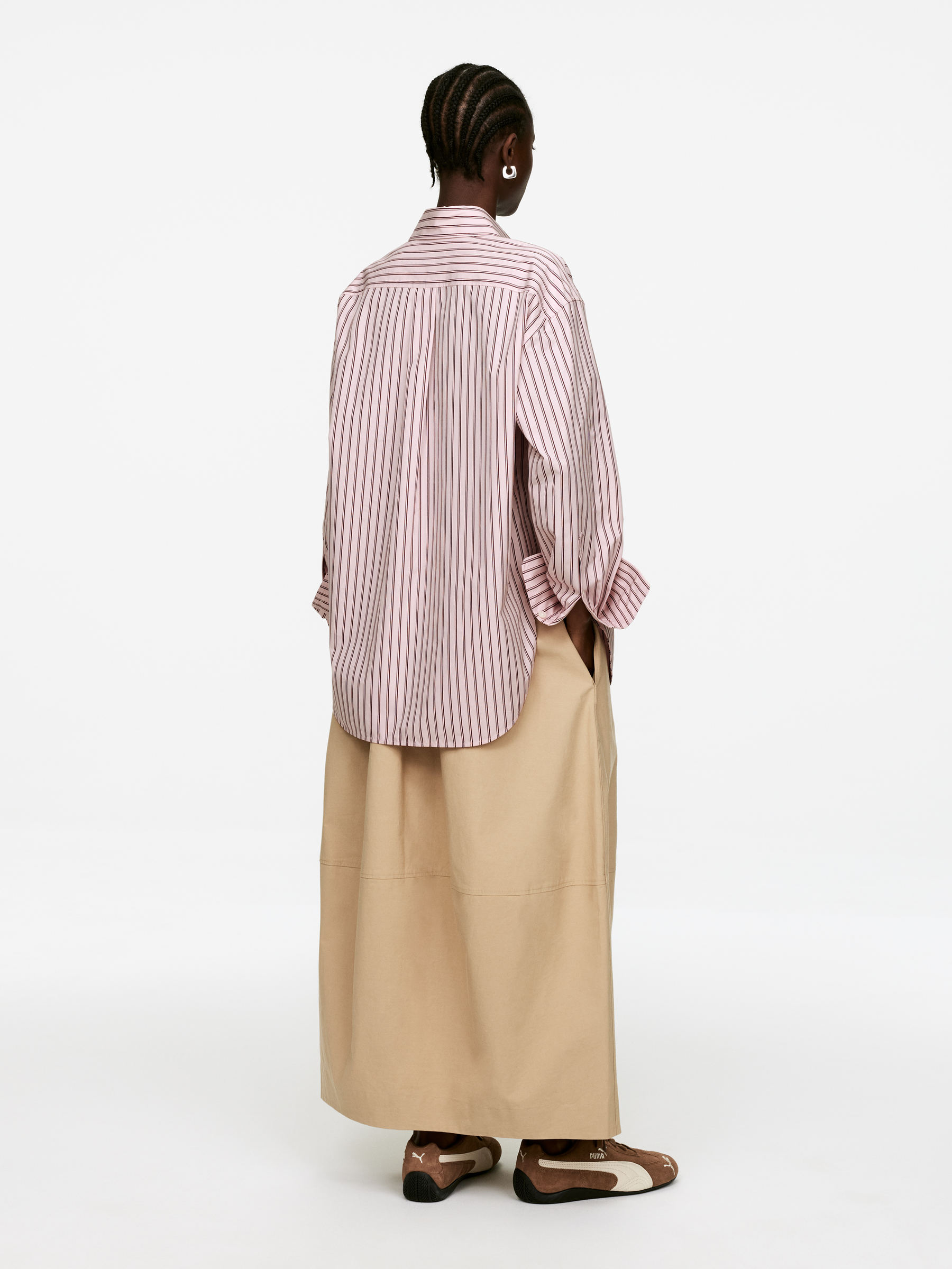 Relaxed-Fit Poplin Shirt - Pink/Burgundy - Relaxed fit - Women - StillMedia/Lookbook - 7