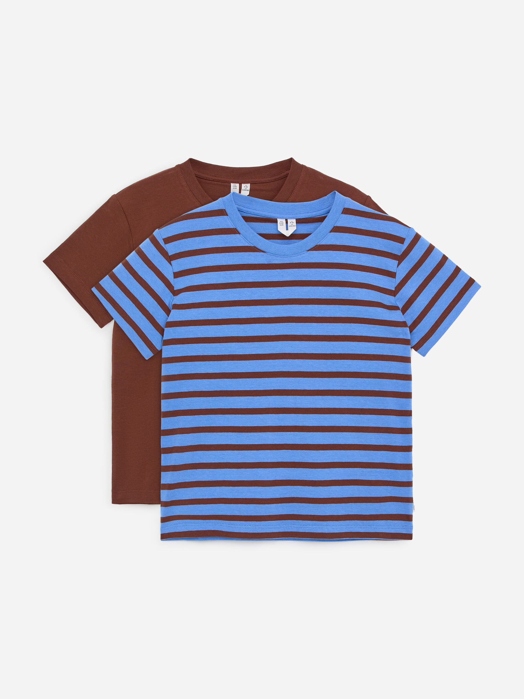 Crew-Neck T-Shirt Set of 2-#657CBE-19025