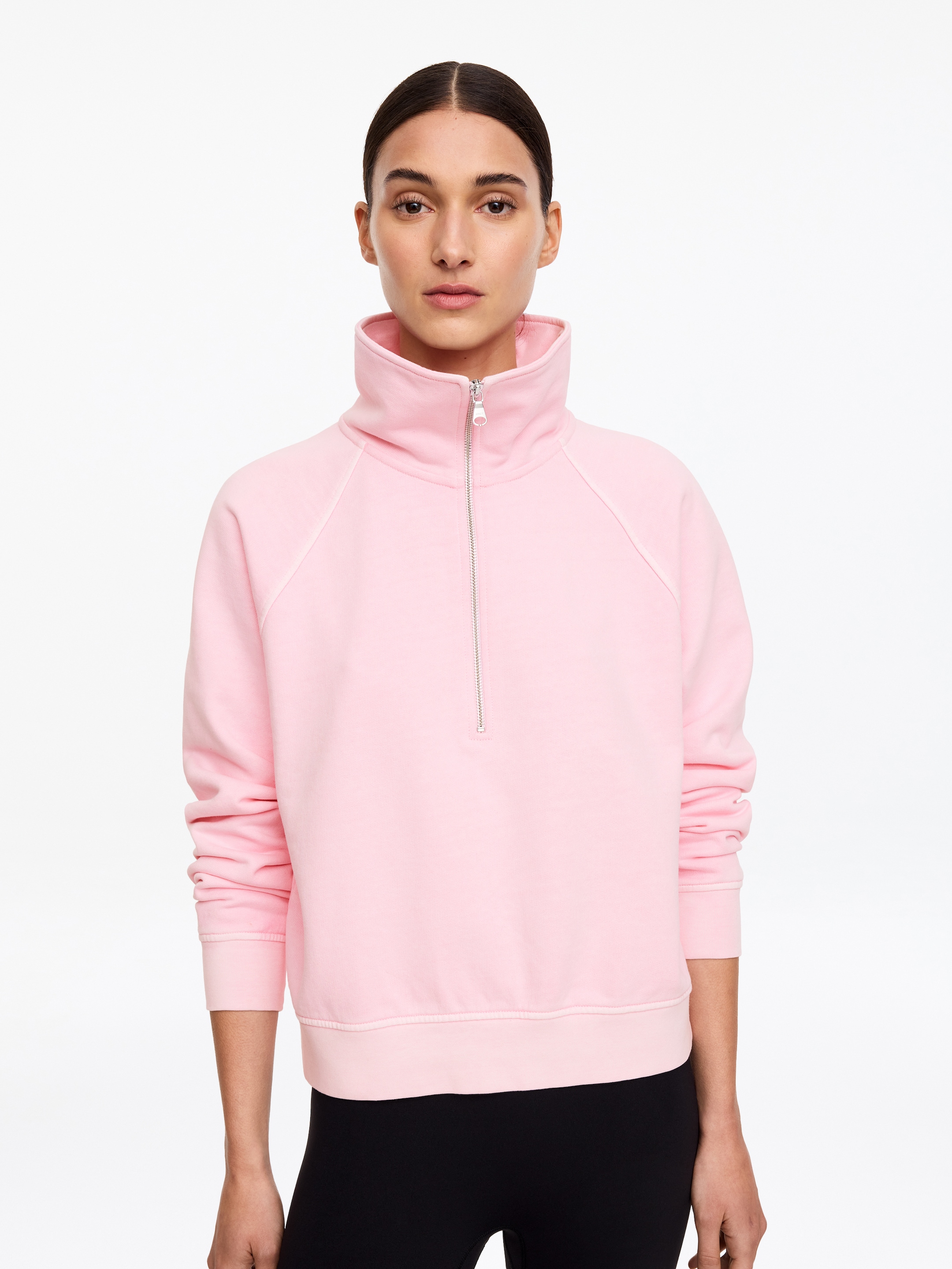 Half-zip sweatshirt - Rosa - Relaxed fit - Women - StillMedia/Lookbook - 5