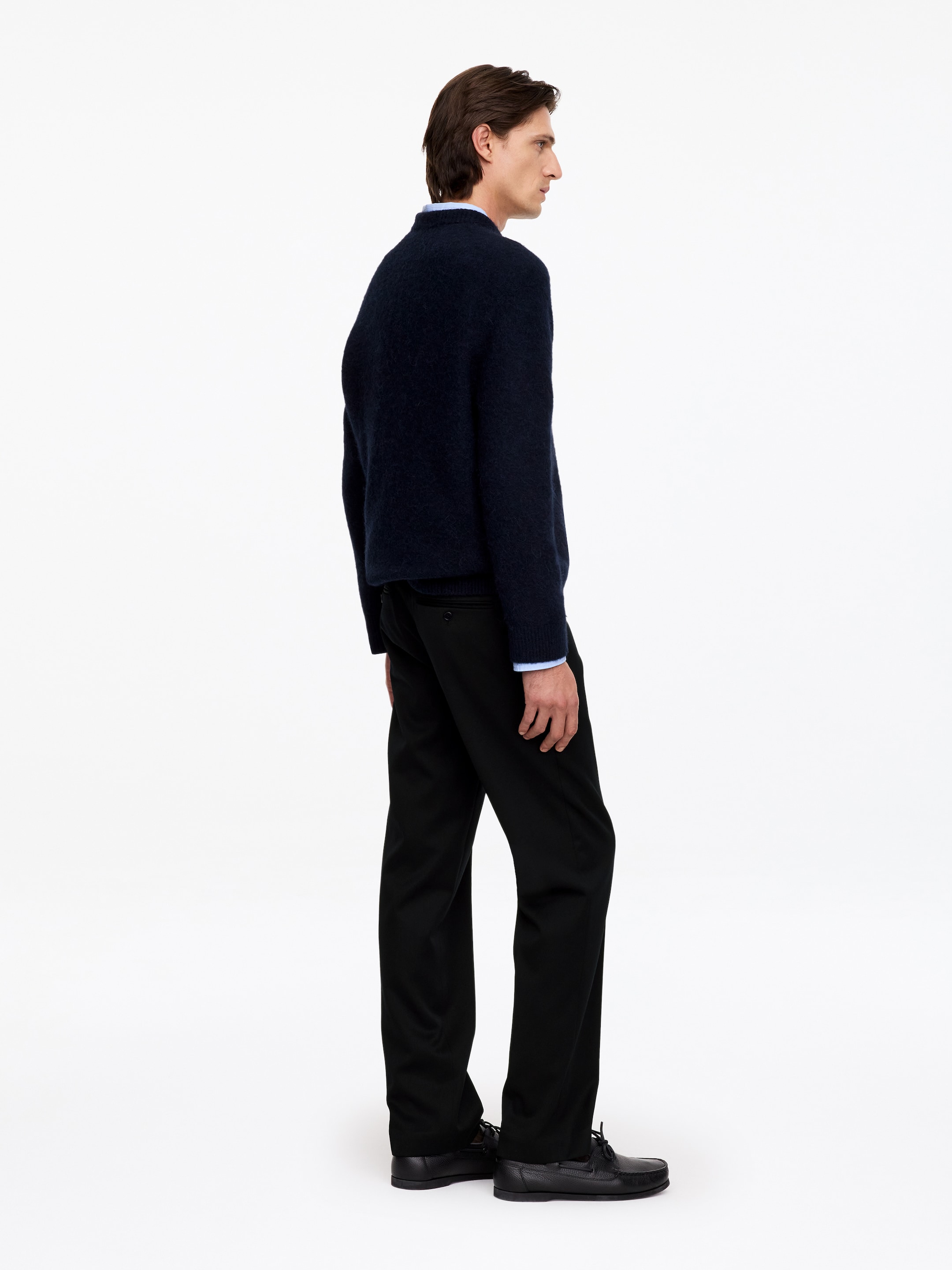 Wool-Cotton Trousers - Black - Regular fit - men - StillMedia/Lookbook - 9