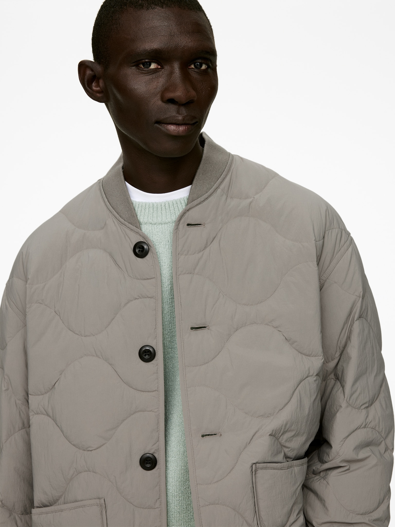 Veste matelassée Upcycled Down - gris/Rouge brun foncé - 7