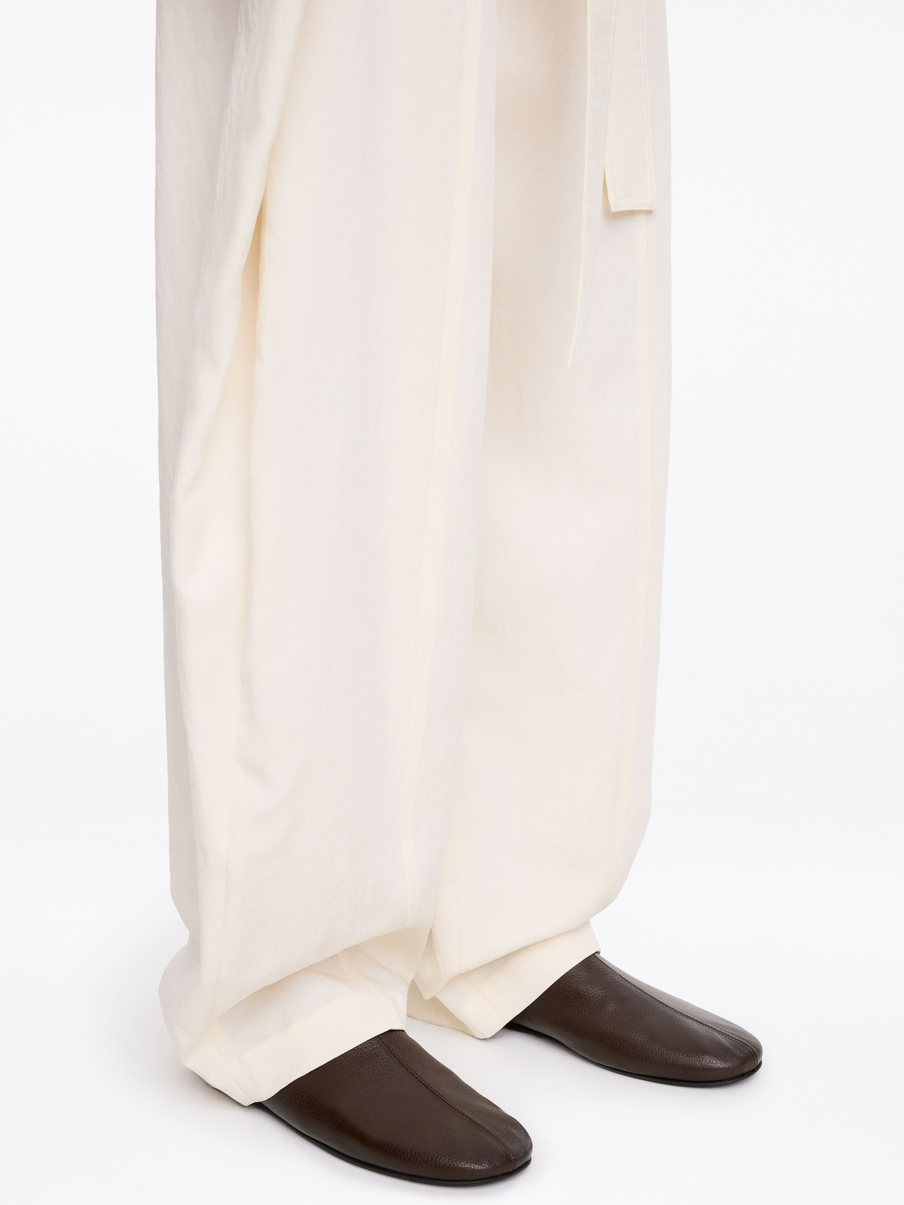 Skórzane baleriny na płaskiej podeszwie - Brązowy - Women - StillMedia/Lookbook - 8