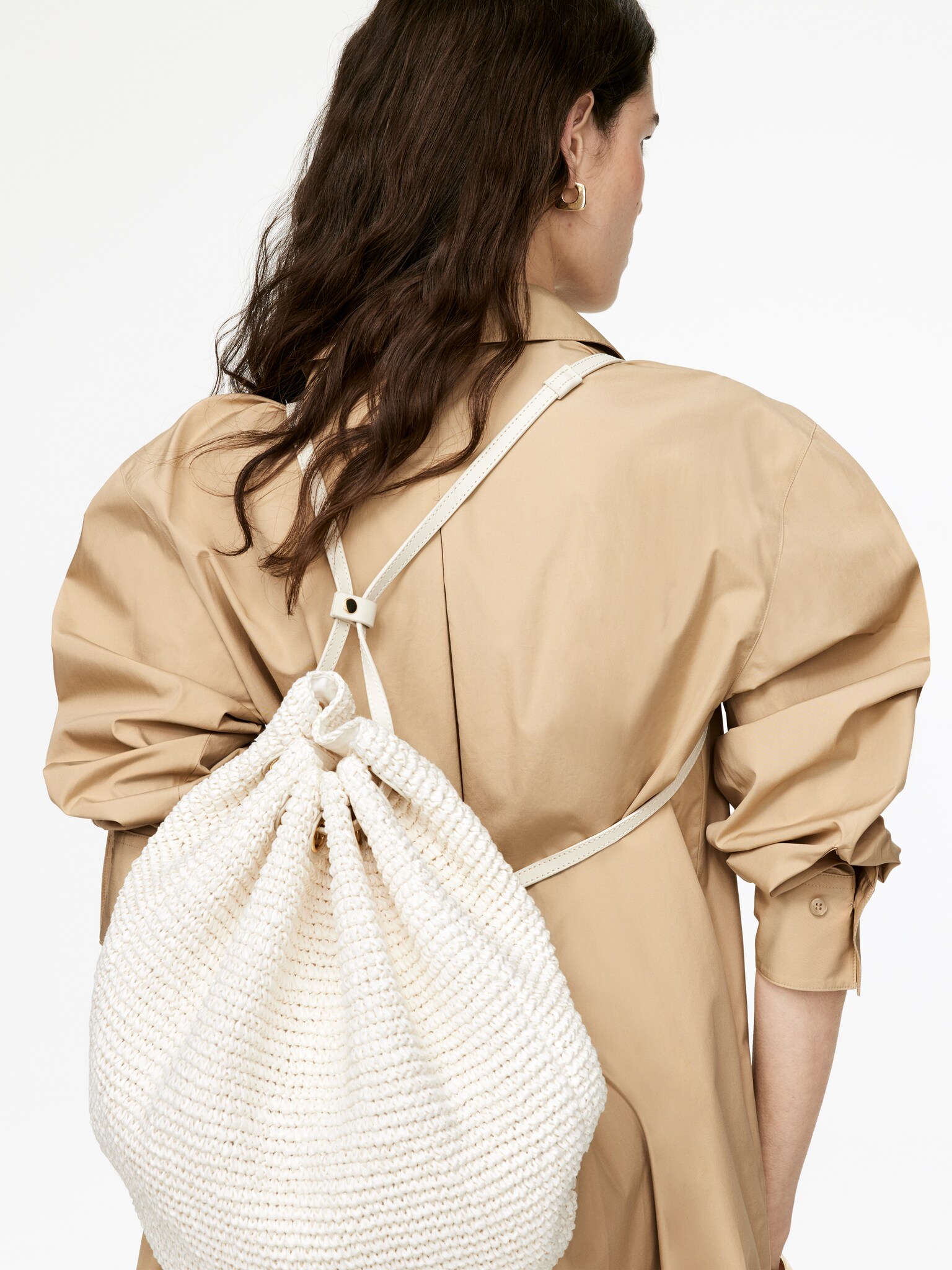 Robe chemise oversize - Beige/Marron foncé/Blanc - 6