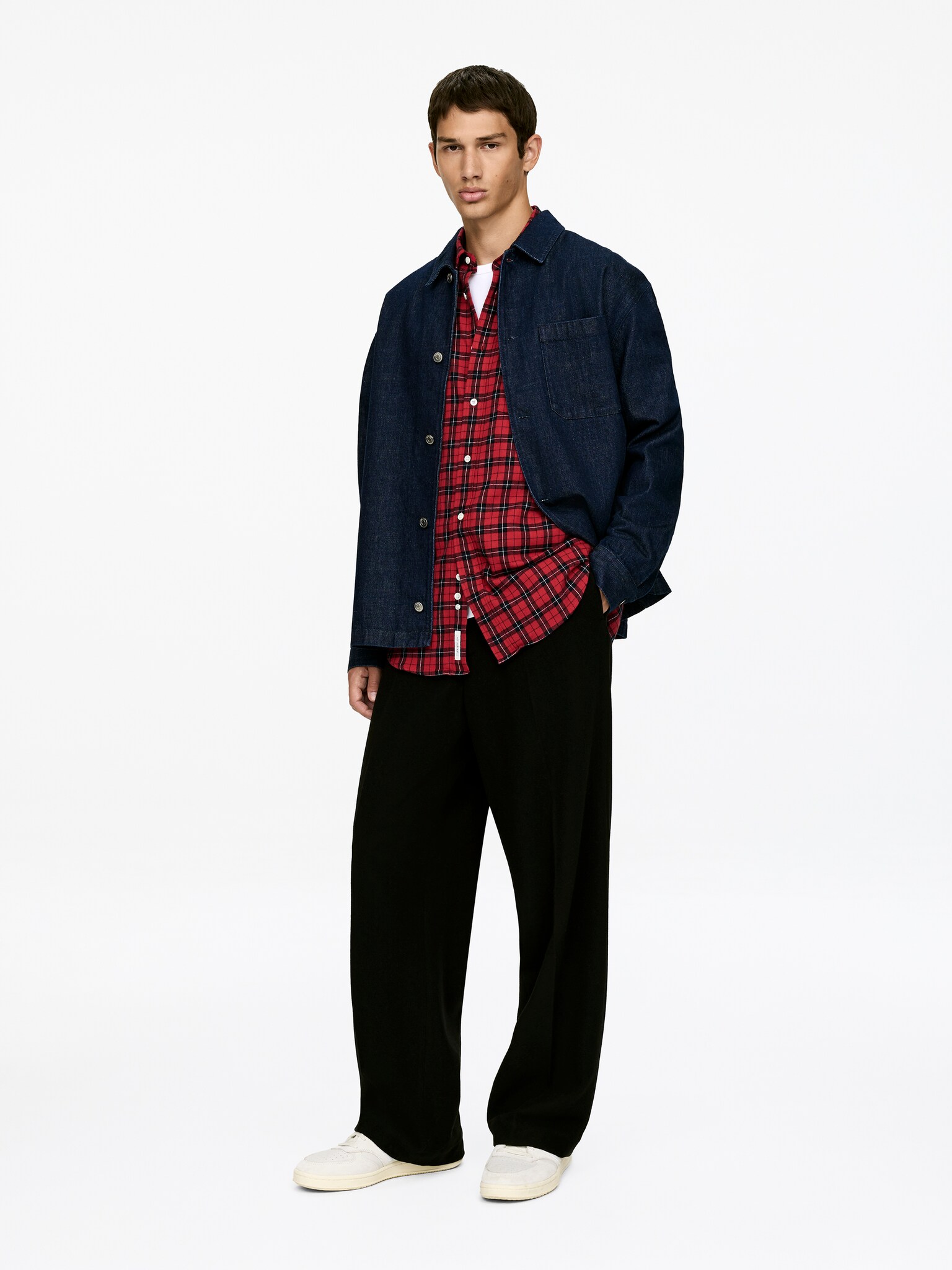 Chemise en flanelle - Rouge/Noir/Gris chiné/Bleu foncé/Beige/Multicolore - 4