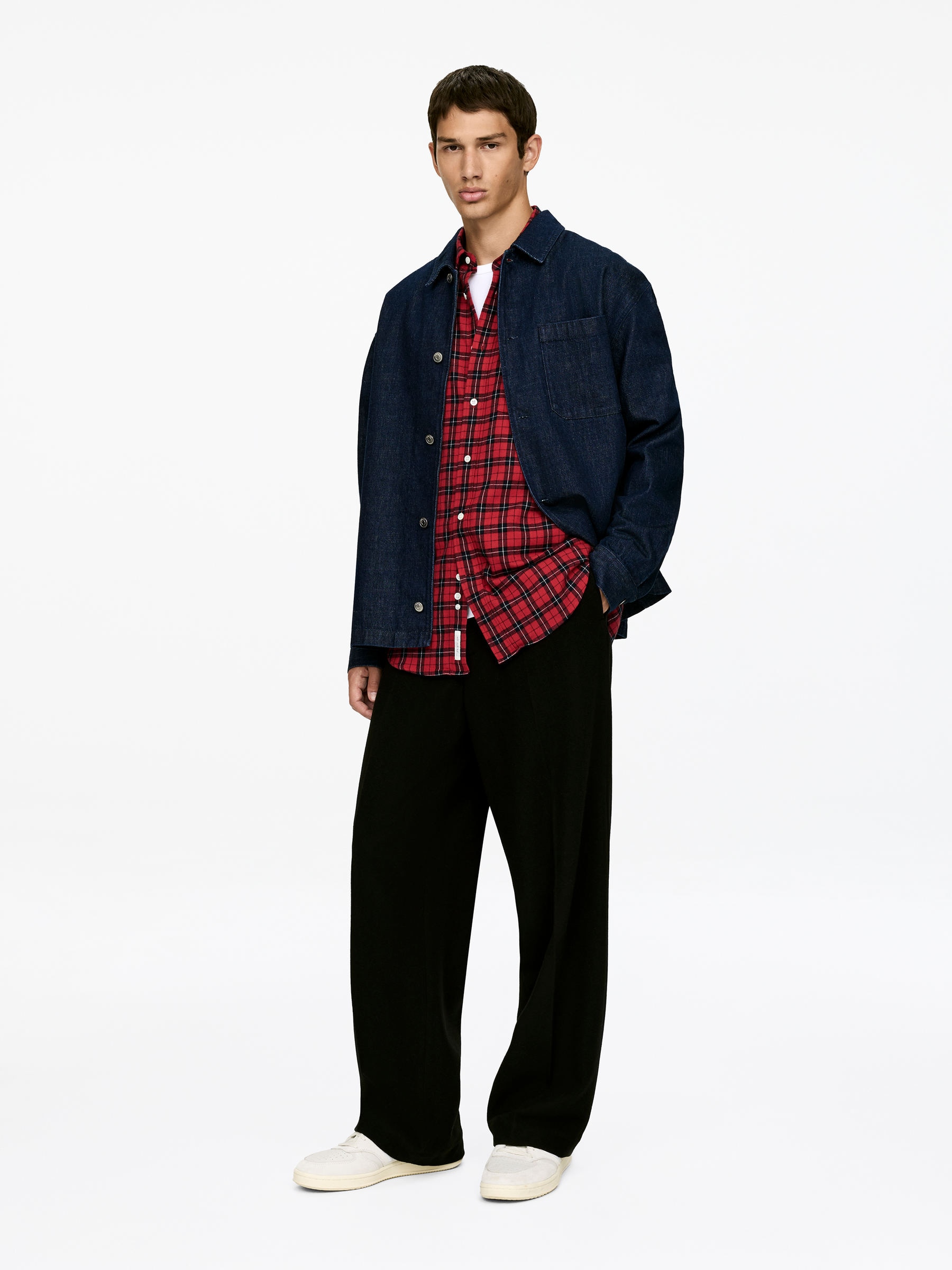 Chemise en flanelle - Rouge/Noir - Relaxed fit - Homme - StillMedia/Lookbook - 3