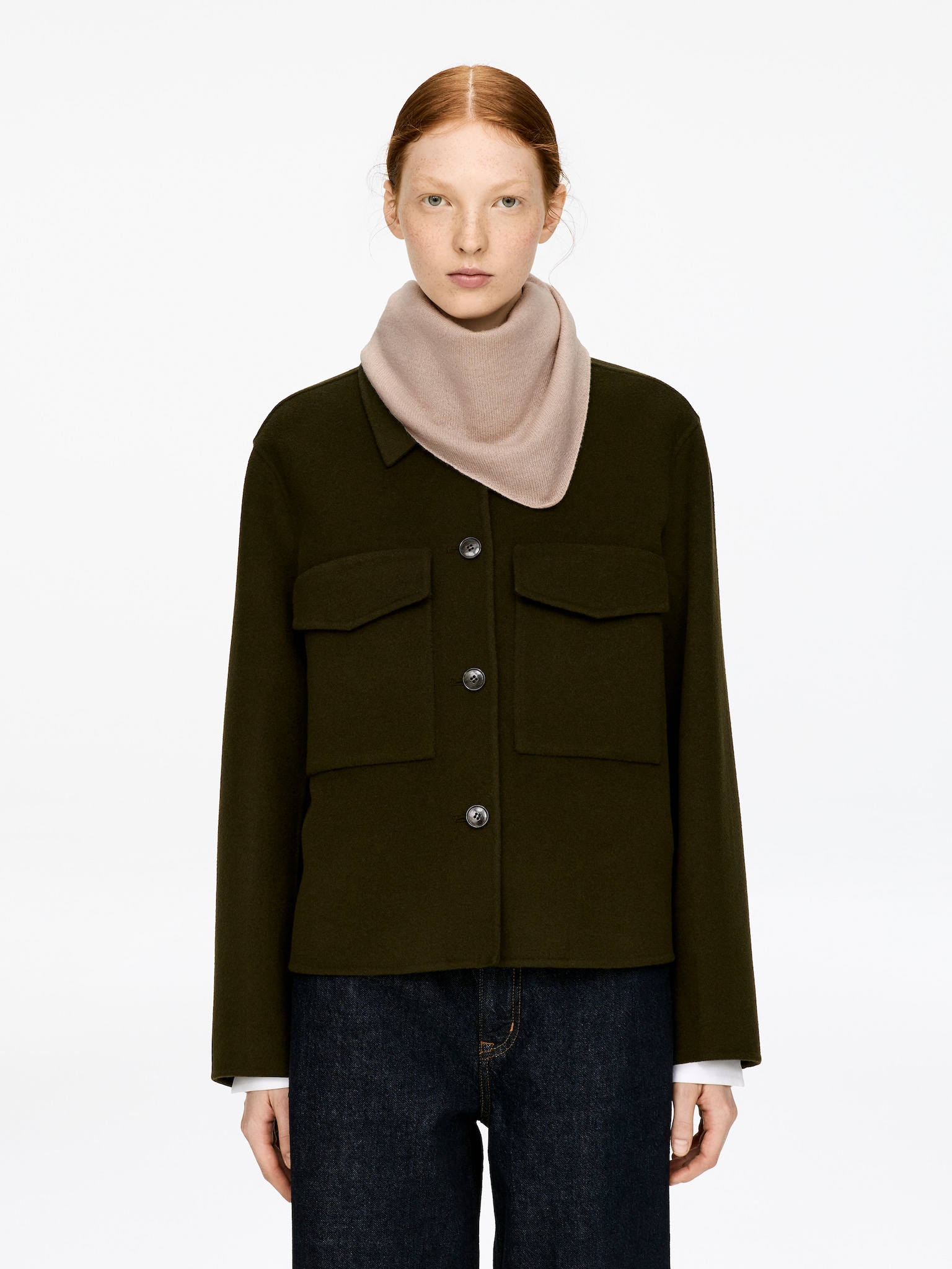 Écharpe en cachemire - Beige/Rose - 3