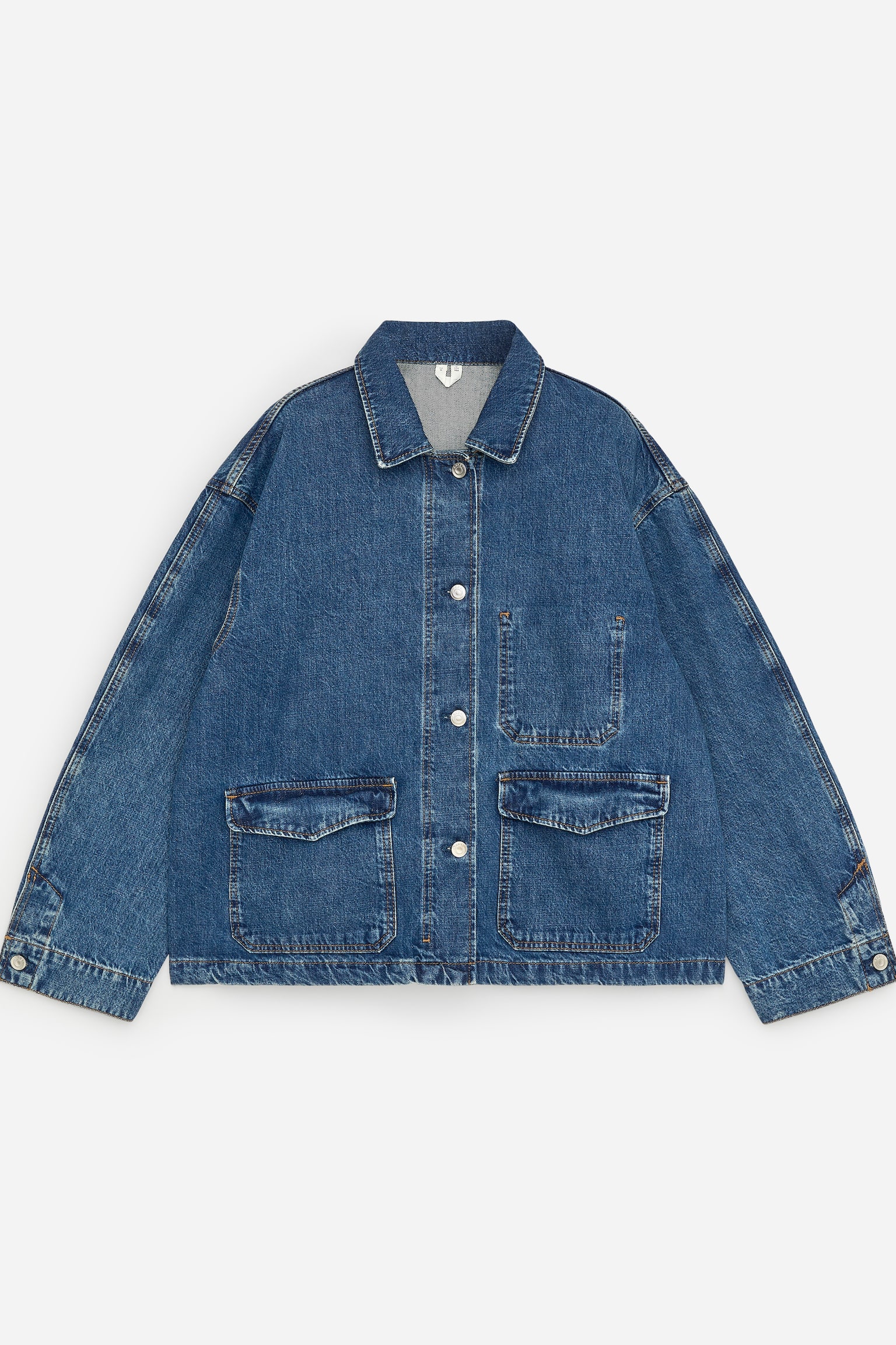 Overshirt i denim - Blå/Rosa - 2