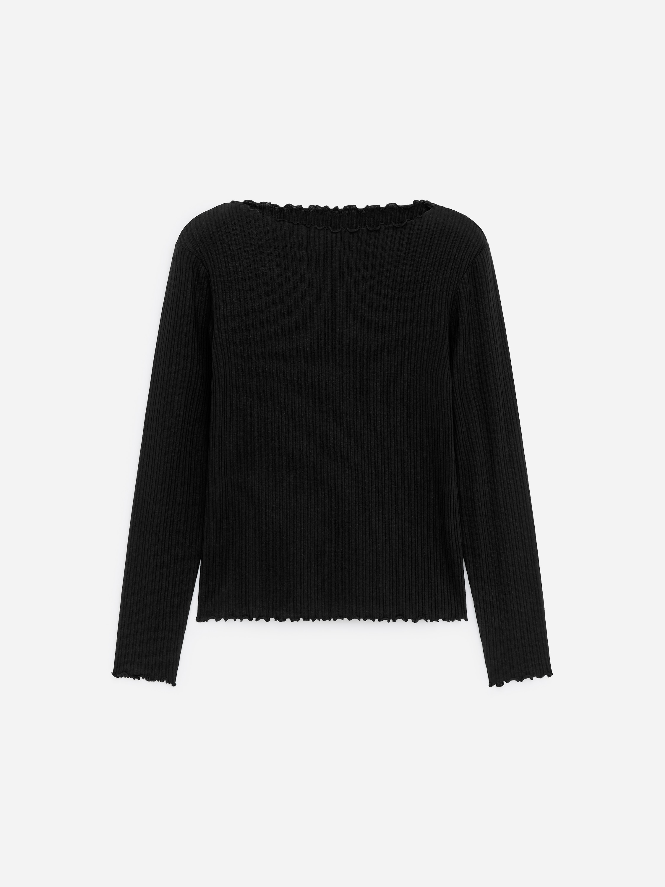 Maglia con scollo a barchetta - Nero/Bianco sporco