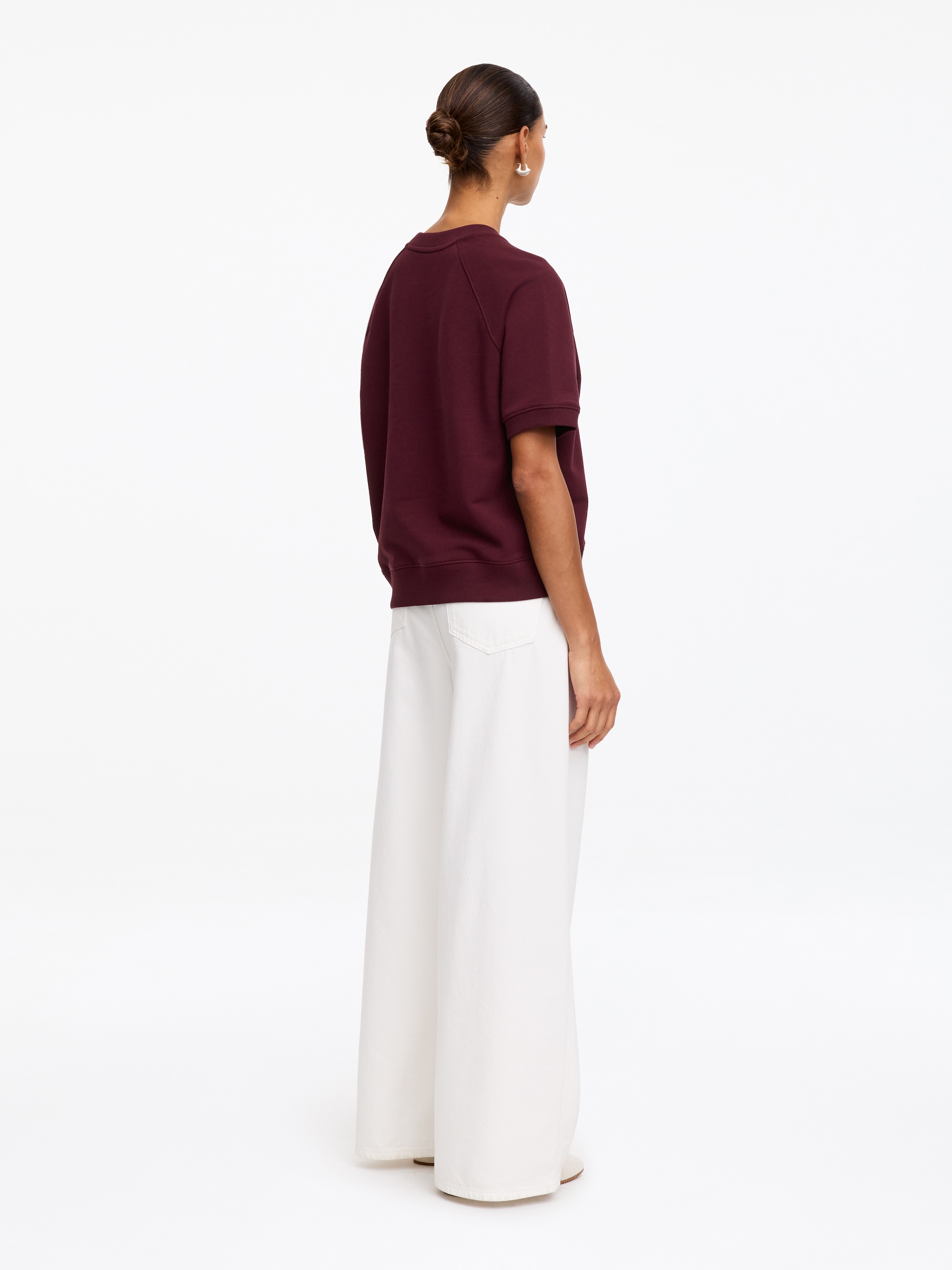 Bluza z tkaniny frotté - Ciemnoczerwony - Fason normalny - Women - StillMedia/Lookbook - 4