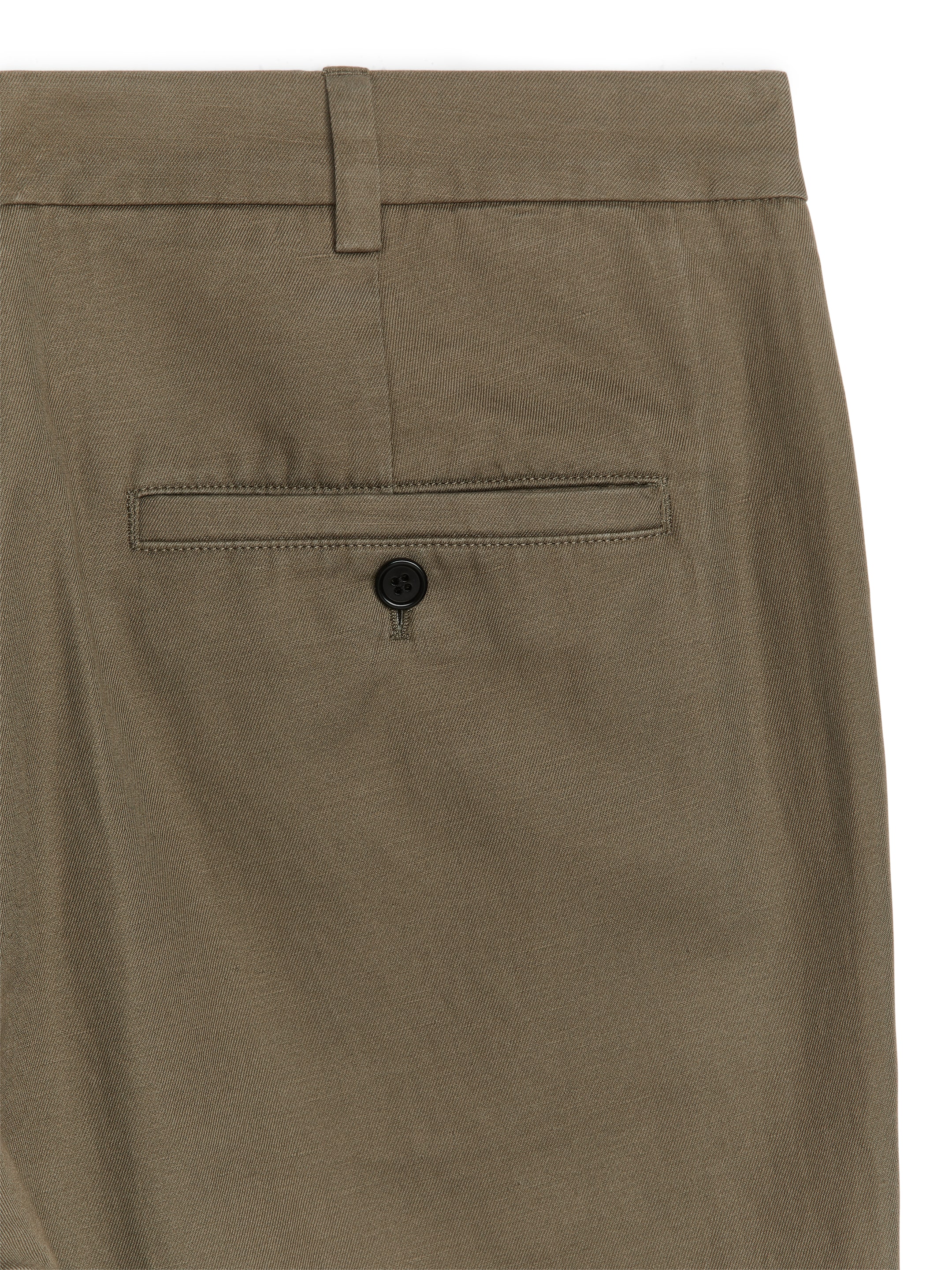 Visualizza immagine più grande: Pantaloni cropped regolari in lino e cotone - Verde kaki - UOMO | H&M IT 2