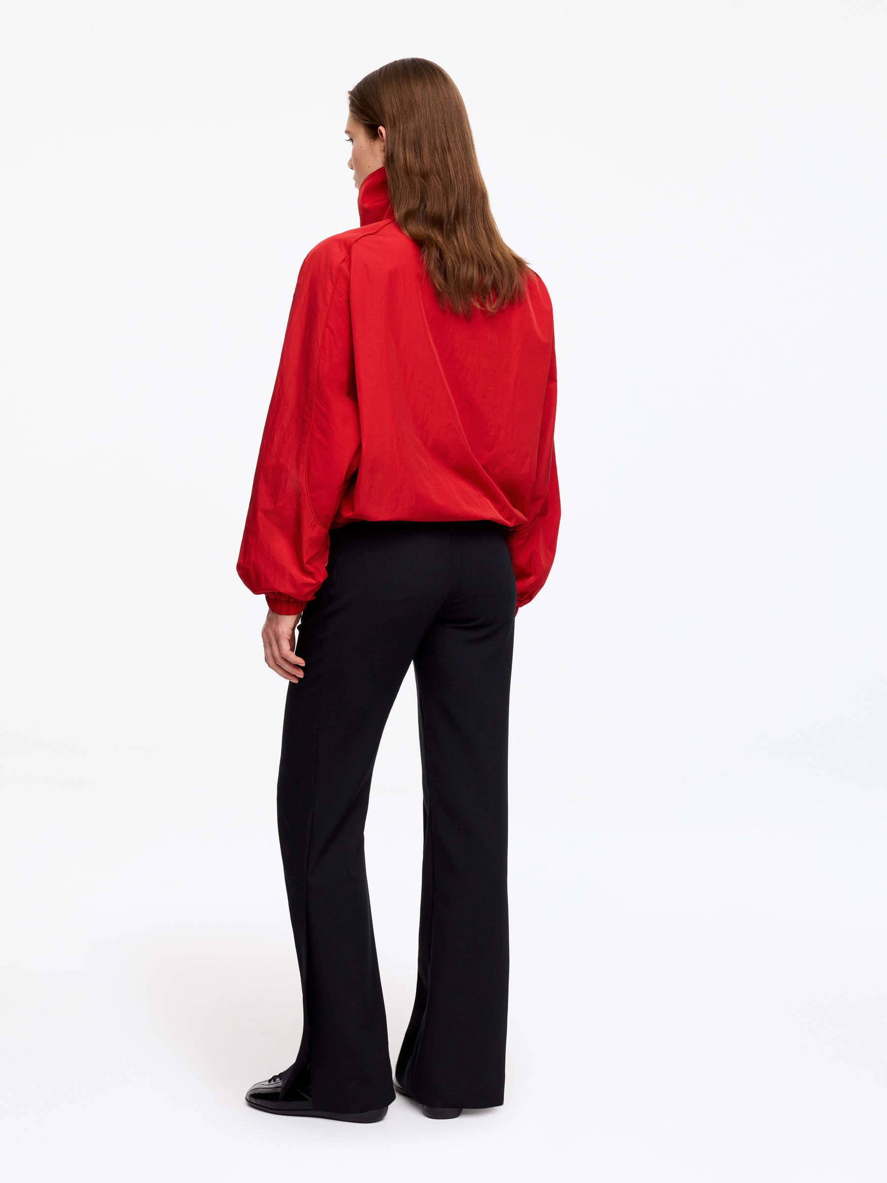 Funnel-Neck Nylon Jacket - Red - Oversized - Women - StillMedia/Lookbook - 3