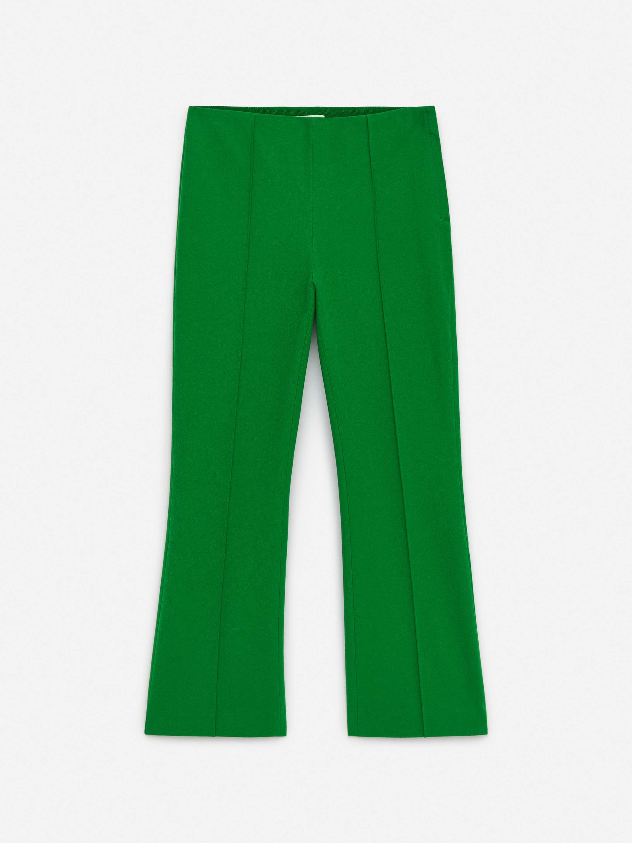Cropped Crease-Front Trousers - Green - Slim fit - Women - StillMedia/DescriptiveStillLife - 2