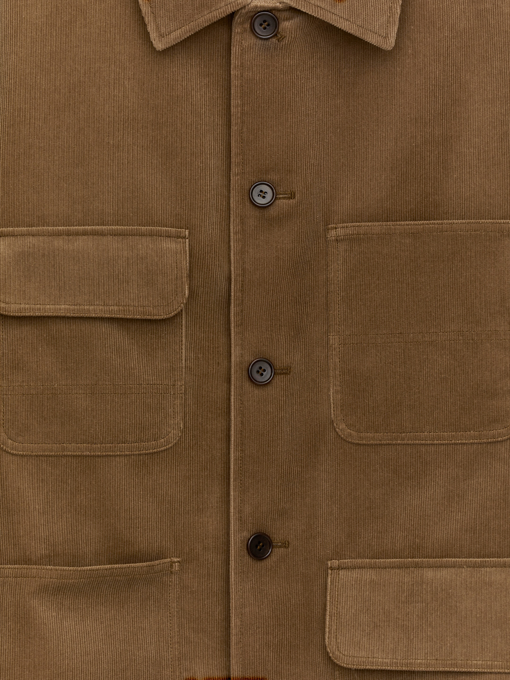Προβολή μεγαλύτερης εικόνας: Κοτλέ Utility Jacket - Σκούρο Μπεζ - Men | H&M GR 7
