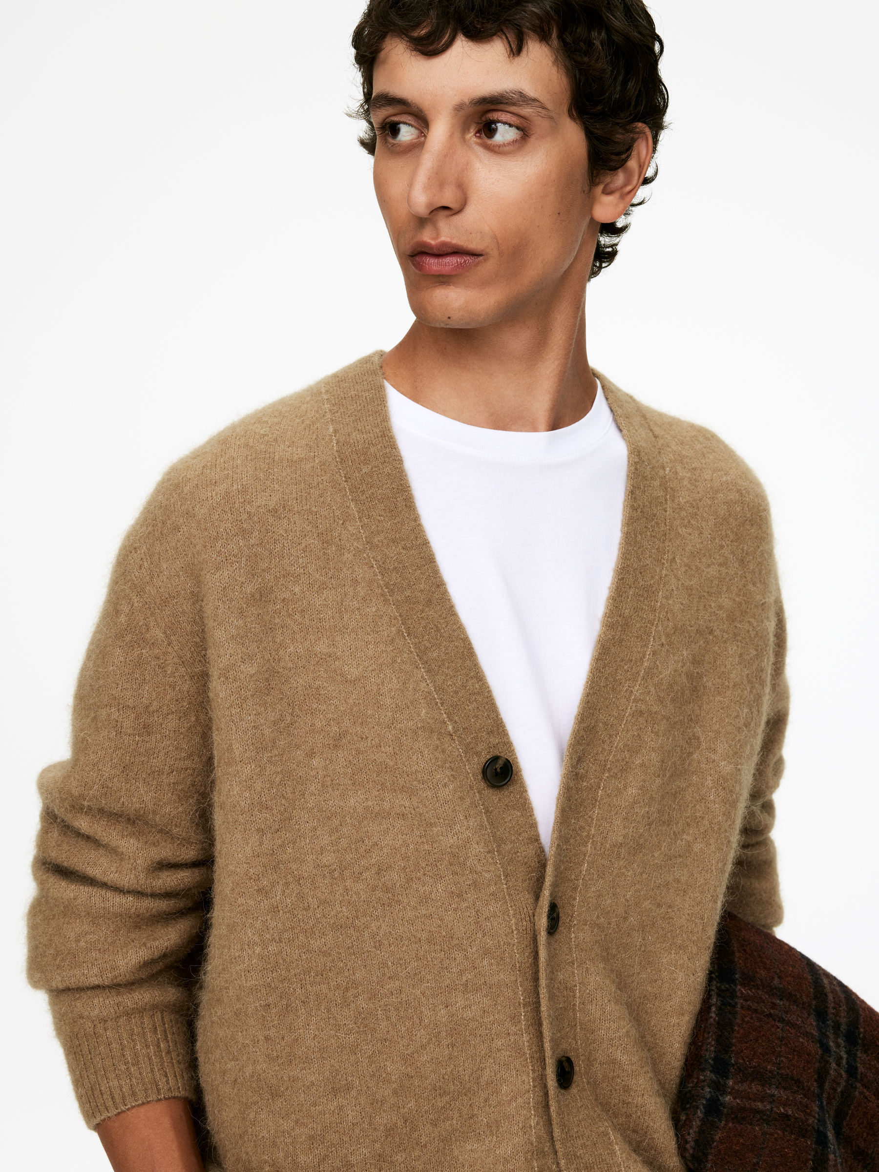 Wool-Alpaca Blend Cardigan - Dark Beige - Relaxed fit - Men - StillMedia/Lookbook - 4