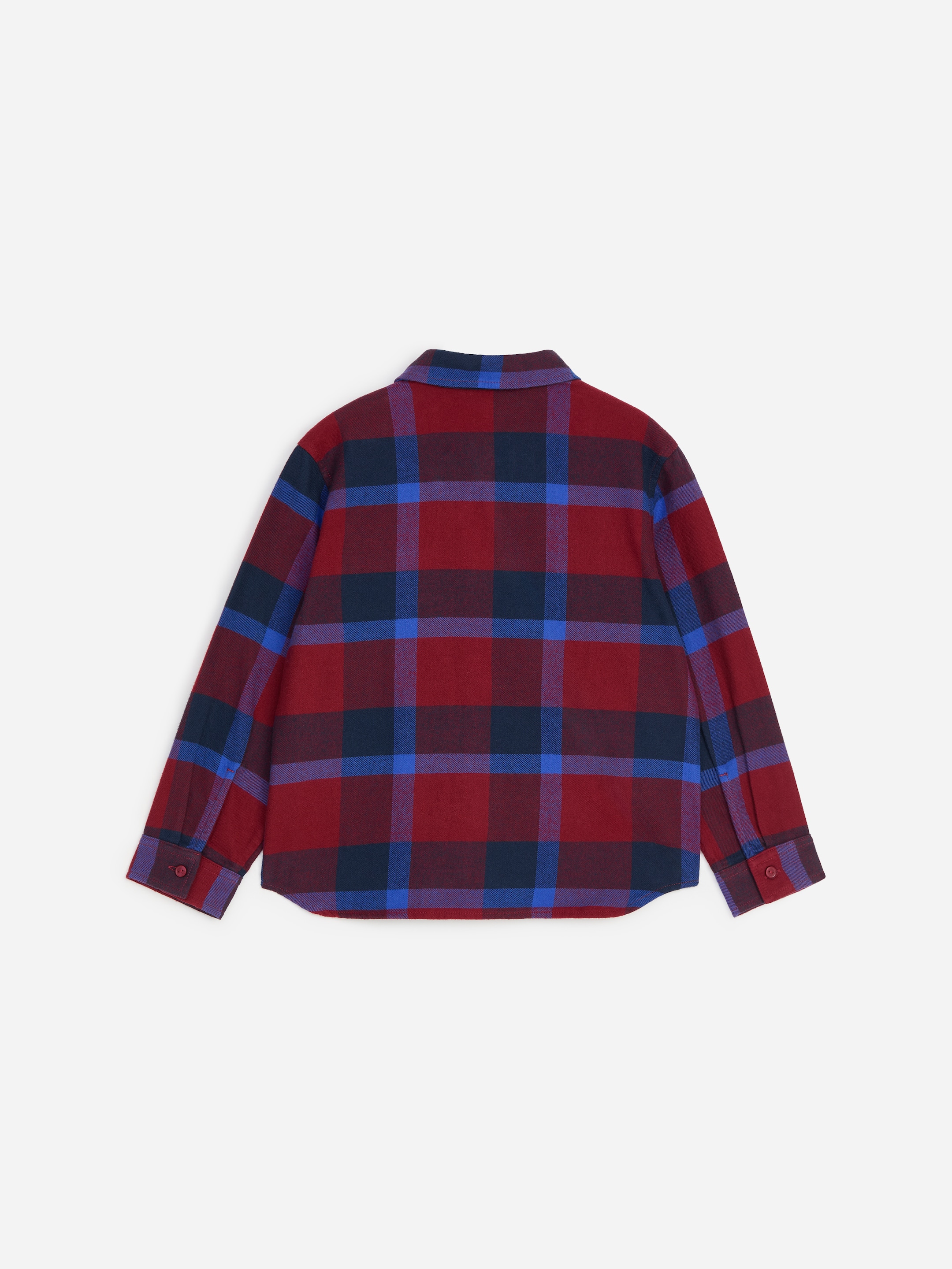 Flannel Overshirt - Red/Blue - Regular fit - children - StillMedia/DescriptiveStillLife - 2