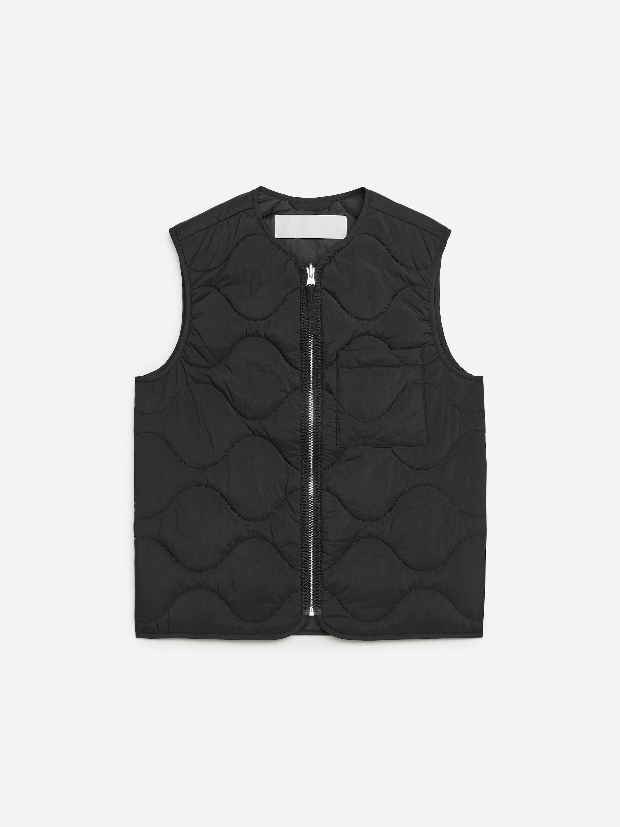 2-in-1 Quilted Liner Vest-Black-11511