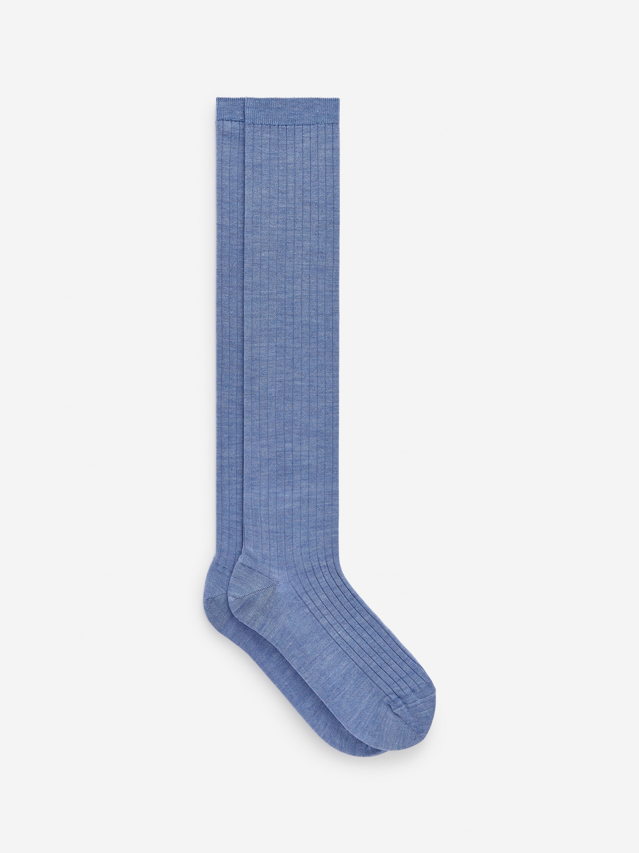 Kniestrümpfe aus Seidenmischung-Blue-16995