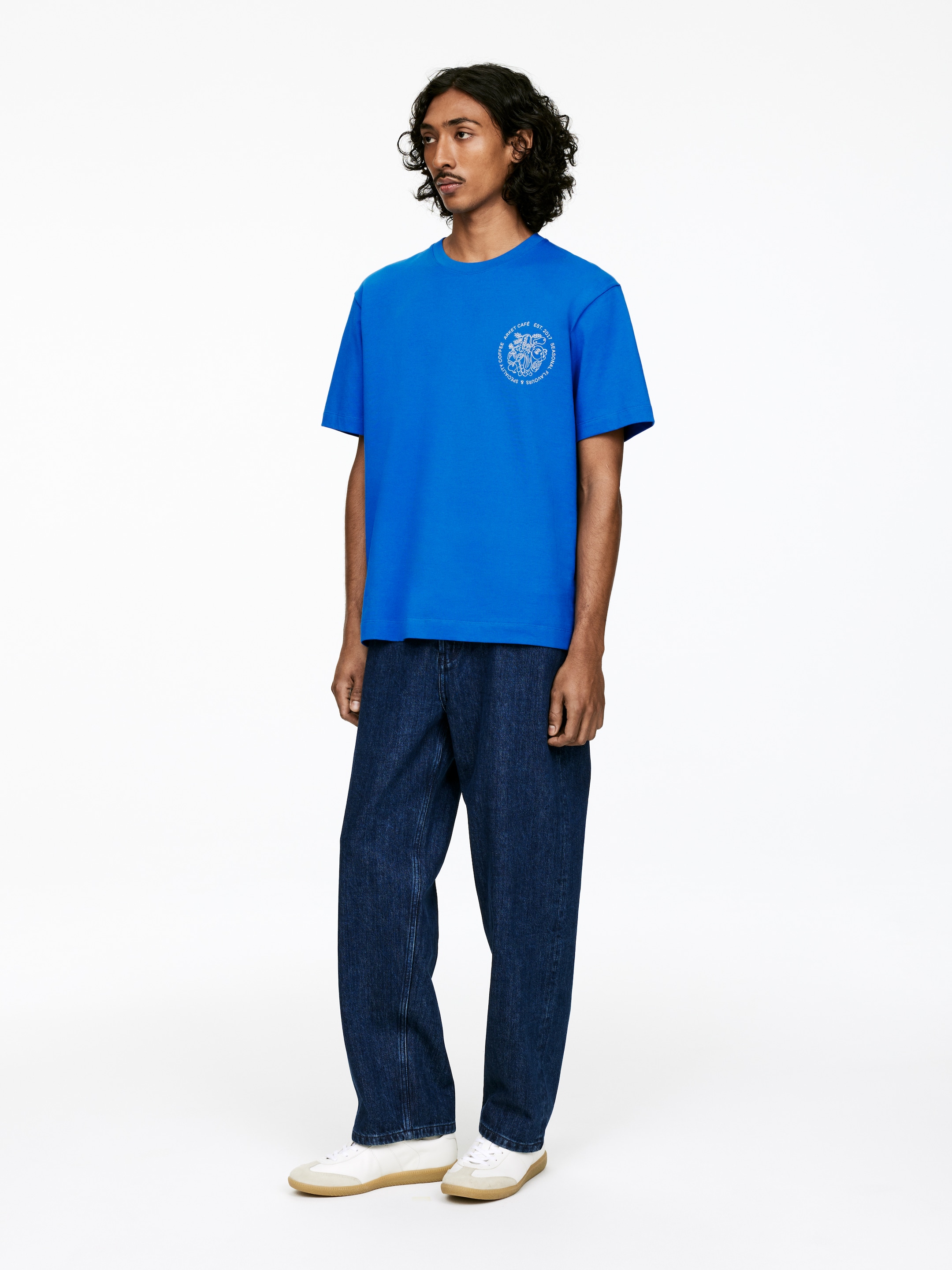 Visa större bild: ARKET CAFÉ t-shirt med tryck - Blå - HERR | H&M SE 3