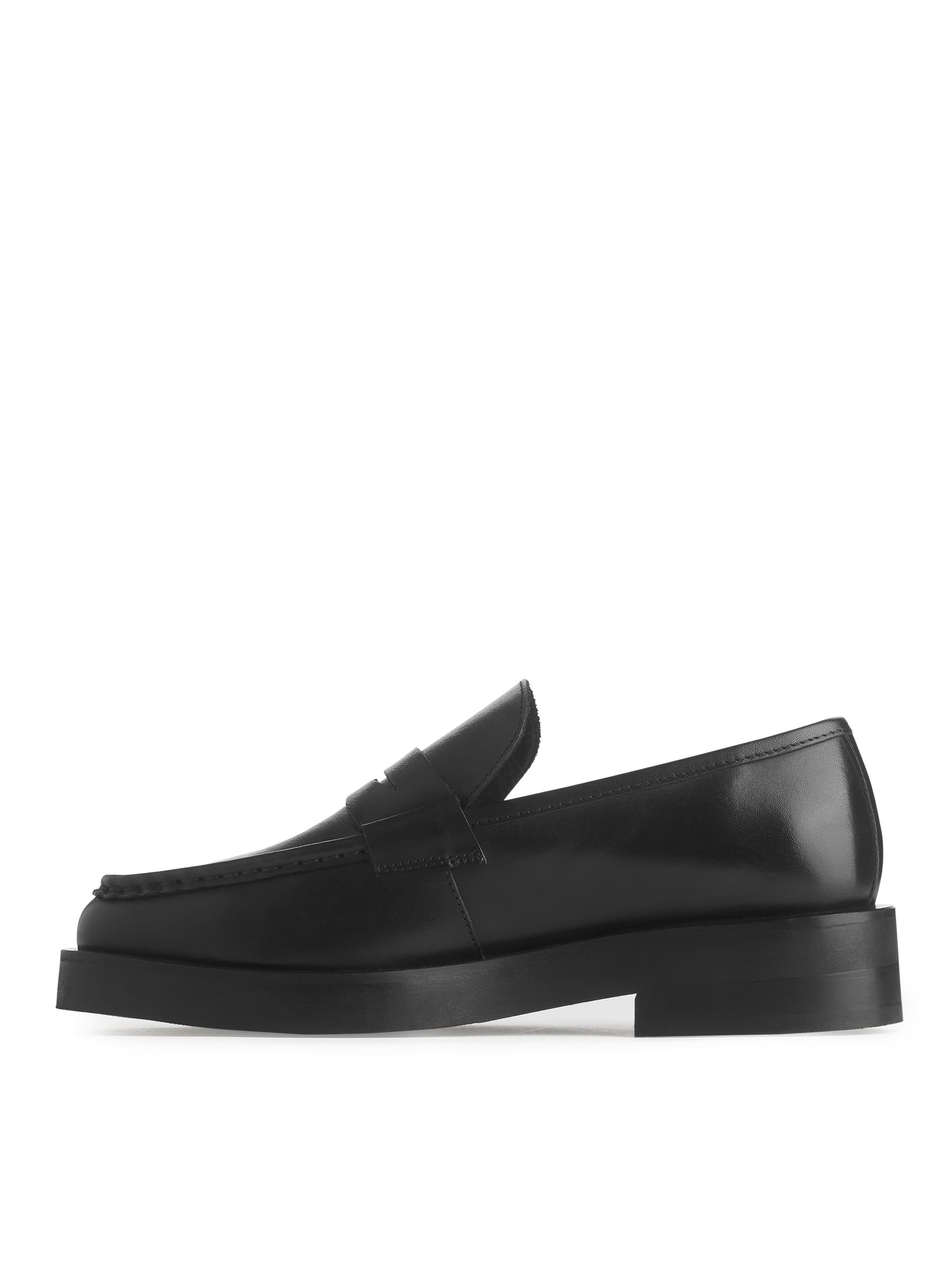Leather Penny Loafers - Black - Women - StillMedia/DescriptiveStillLife - 5