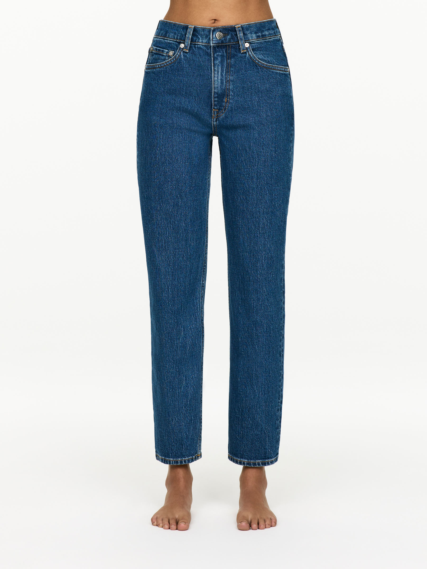 JADE CROPPED smala jeans - Mellanblå - Slim fit - Women - StillMedia/Lookbook - 13