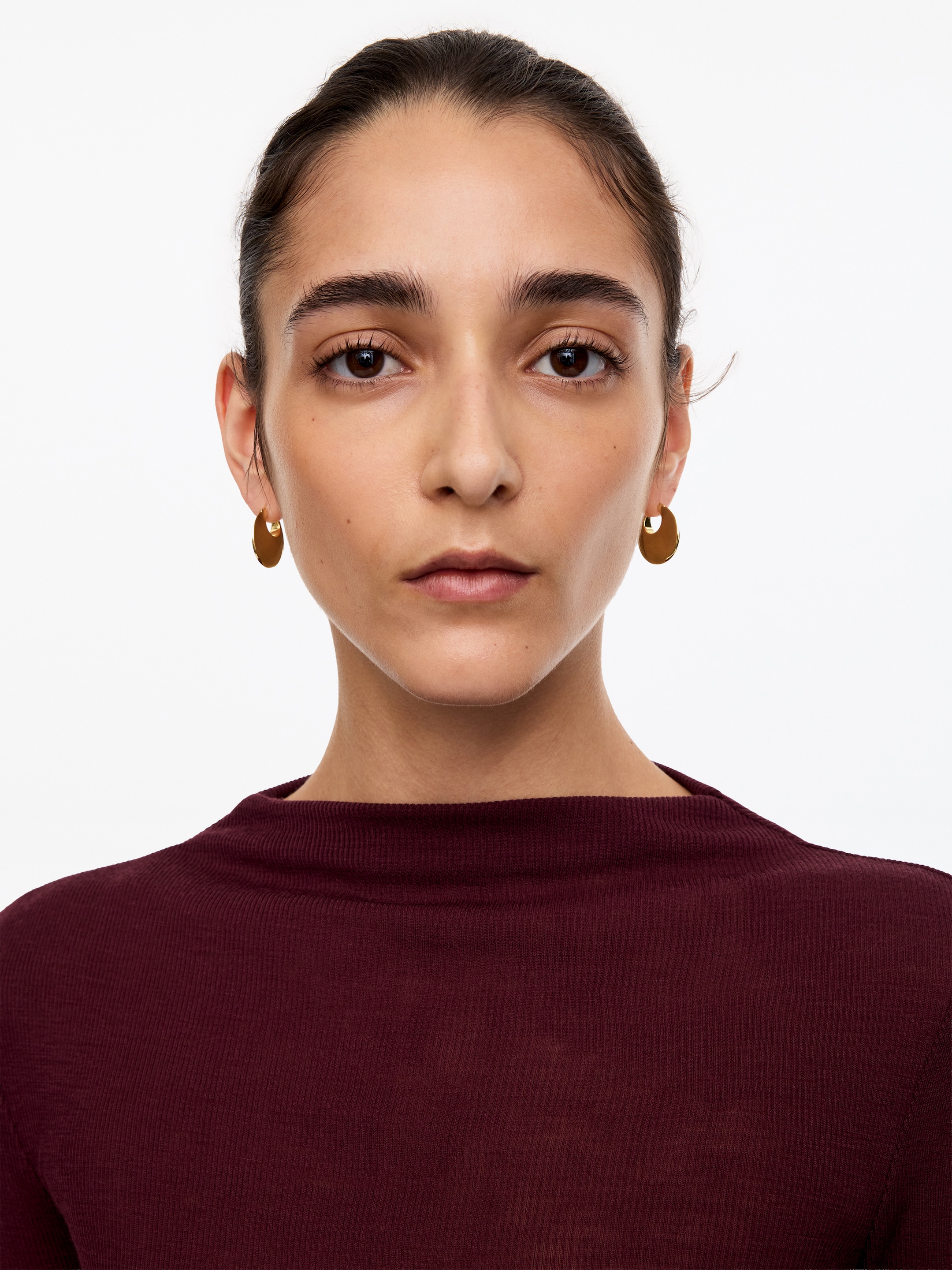 Rippstrickoberteil aus Wolle - Burgunderrot - Regular Fit - women - StillMedia/Lookbook - 4