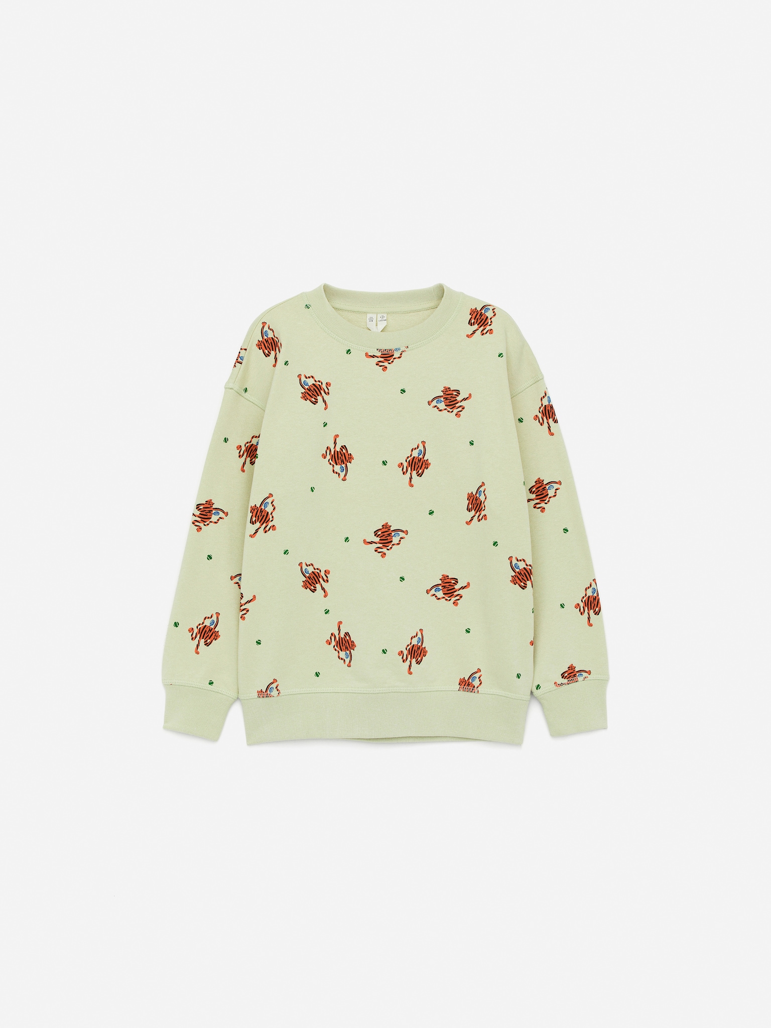 Sweatshirt descontraída - Verde/Tigres/Preto