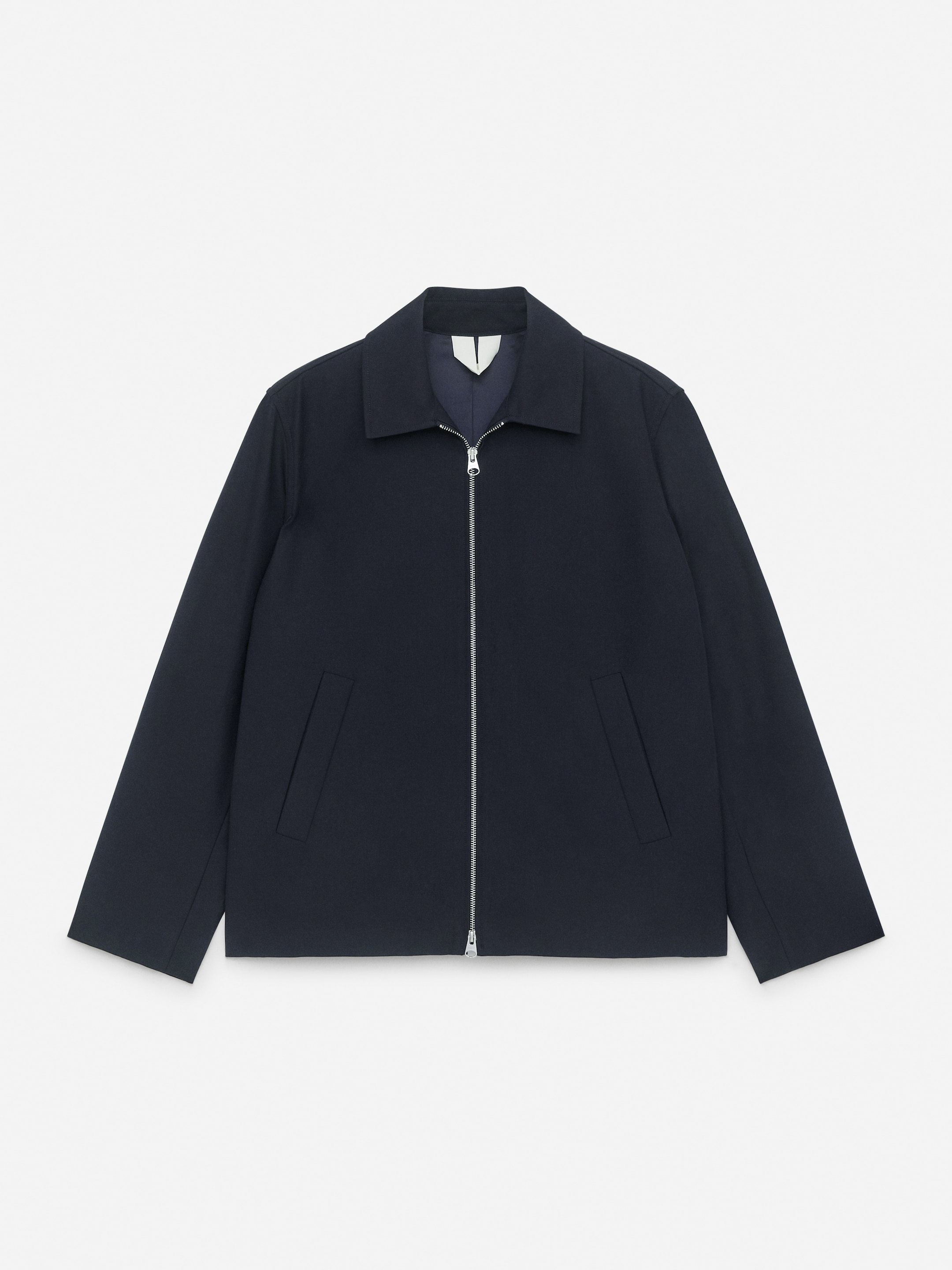 Visualizza immagine più grande: Giacca in lana e cotone con cerniera - Blu scuro - UOMO | H&M IT 1