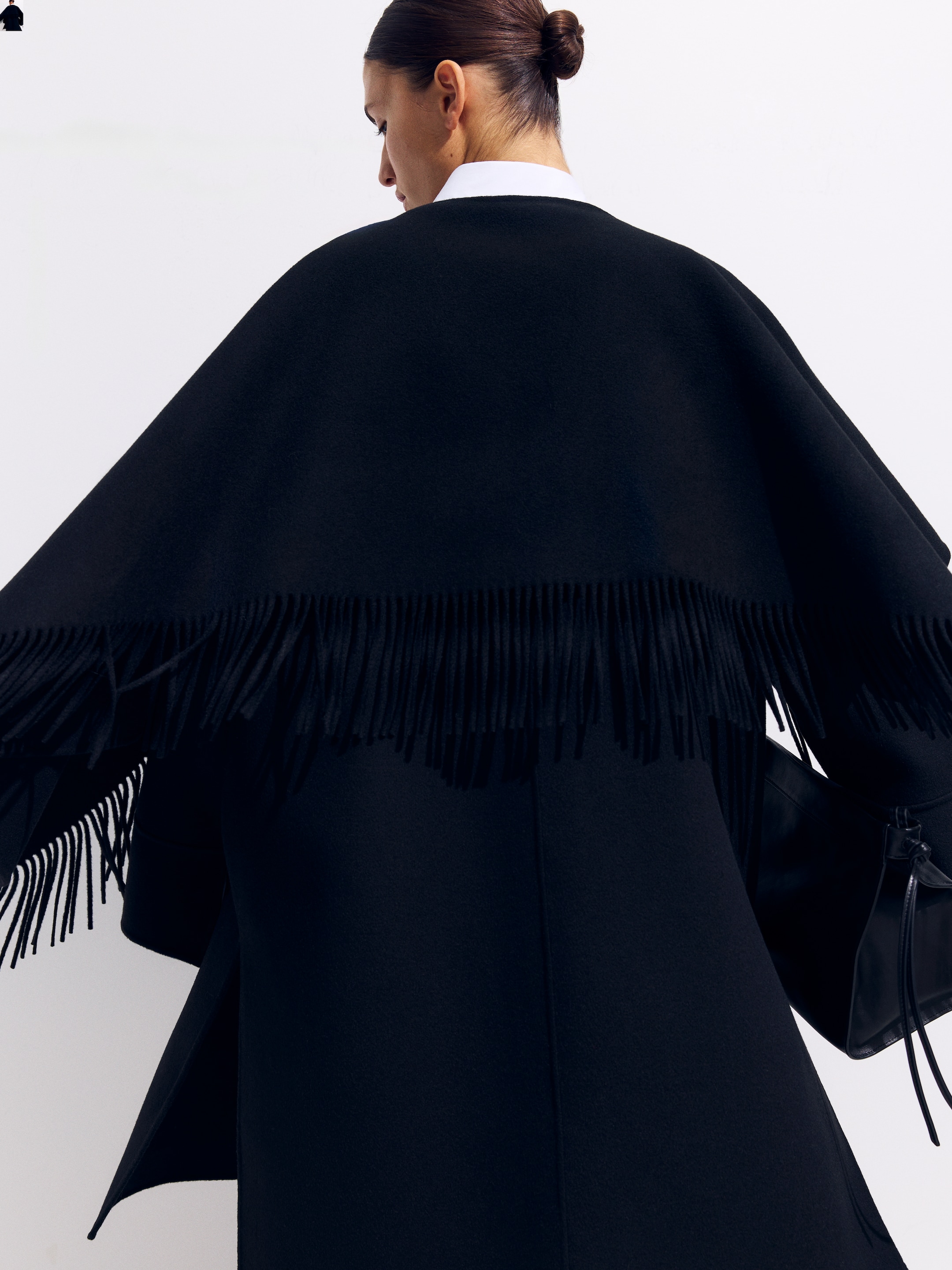 Doublé Wool-Blend Cape Coat - Black - Regular fit - Women - StillMedia/Environmental - 1