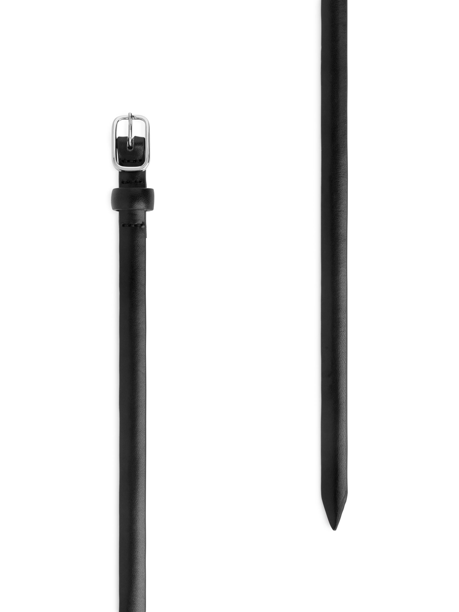 Schmaler Ledergürtel - Schwarz - Damen - StillMedia/DescriptiveStillLife - 1