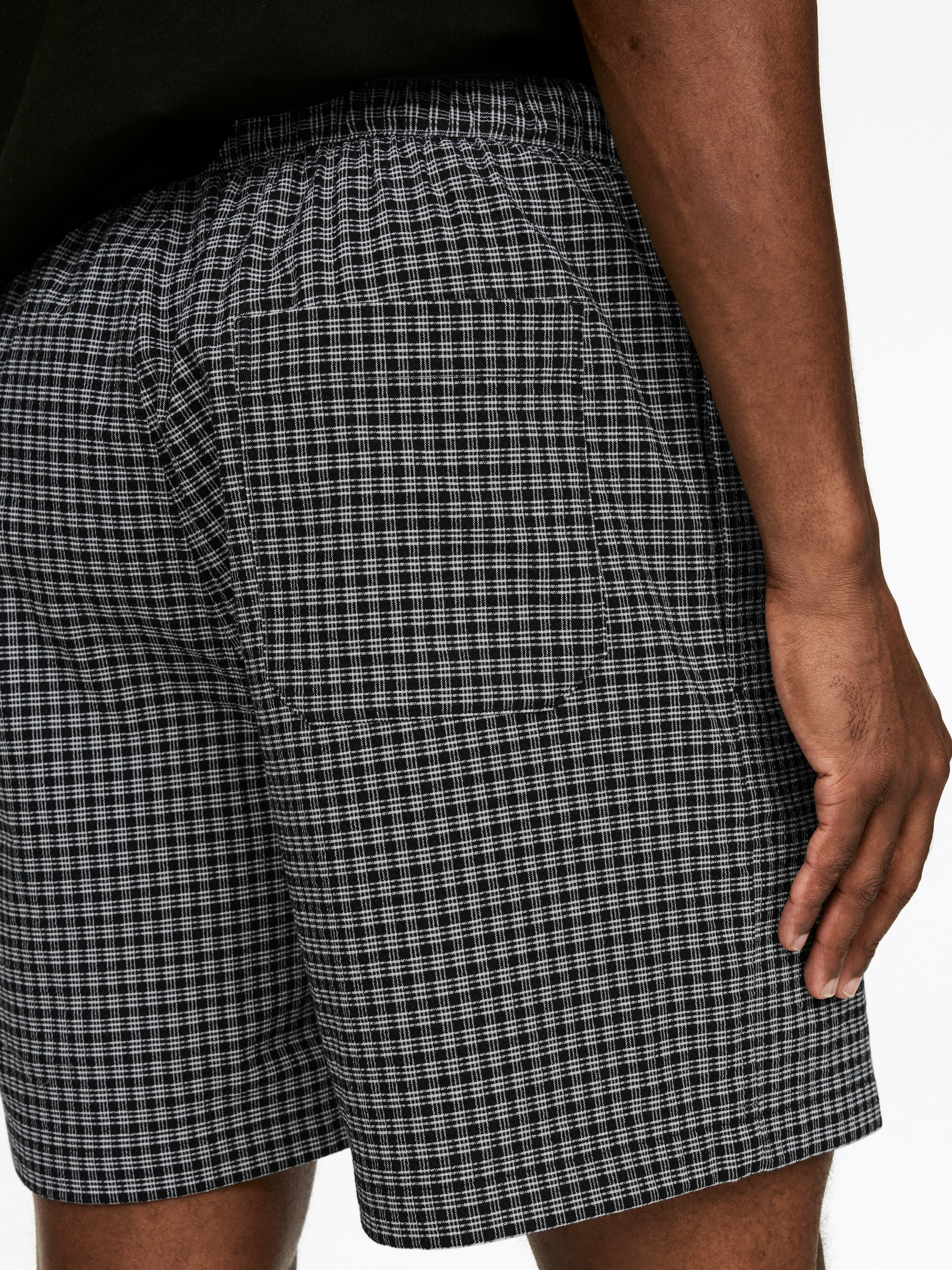 Ver imagem maior: Calções de tecido seersucker - Preto - HOMEM | H&M PT 2