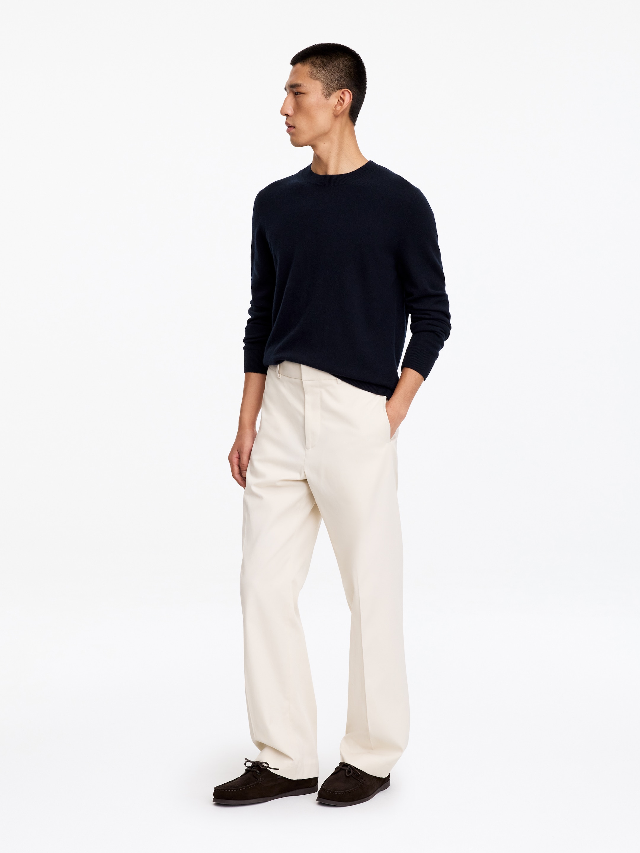 Pure Cashmere Crew-Neck Jumper - Dark Blue - Regular fit - men - StillMedia/Lookbook - 4