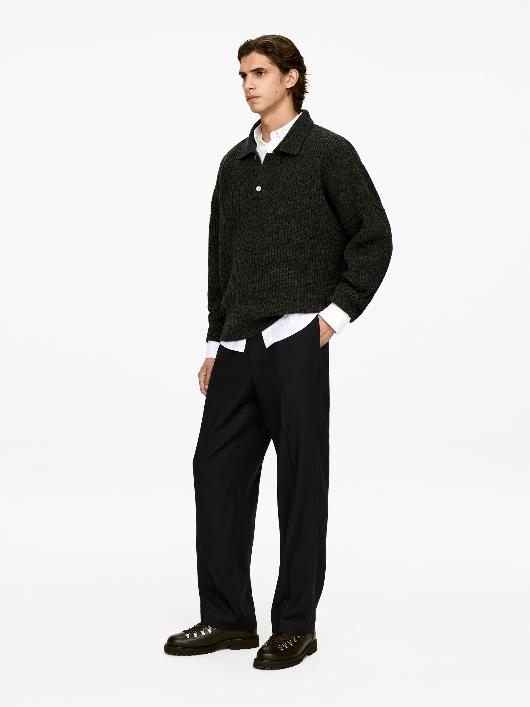 Loose-Fit Wool Trousers - Black - Loose fit - Men - StillMedia/Lookbook - 4